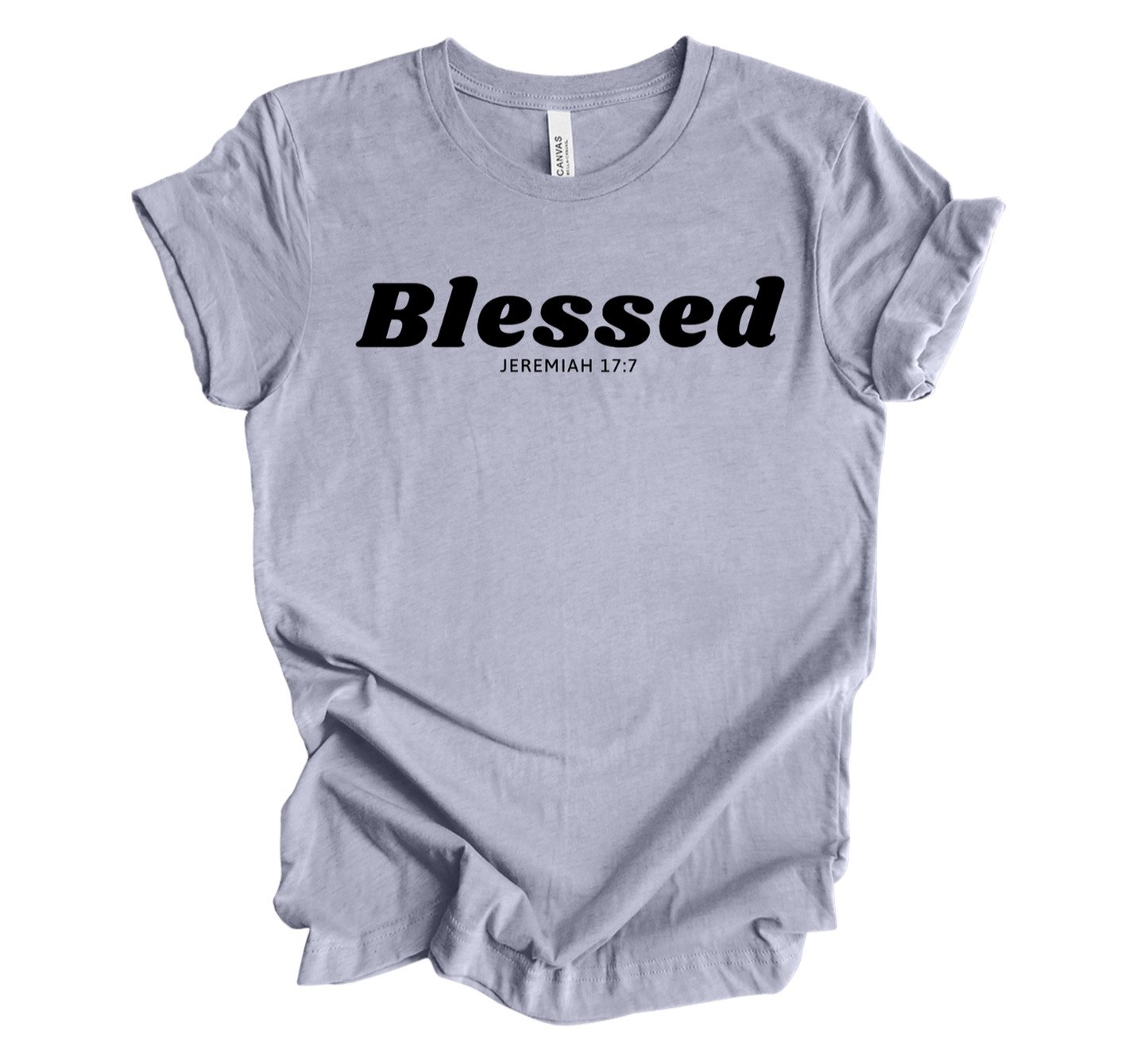 Faith-inspired Tee- "Blessed-Jeremiah 17:7"