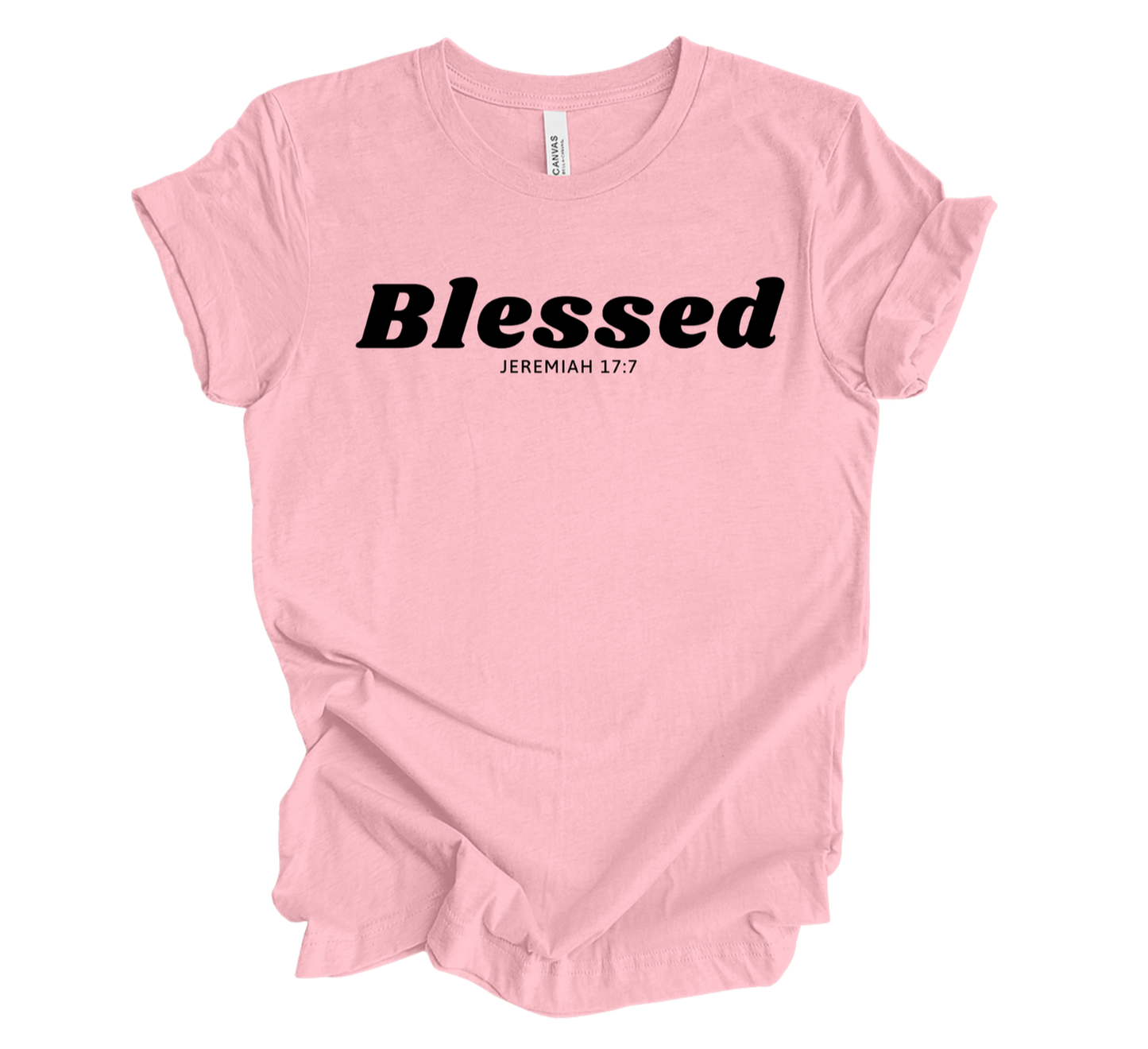 Faith-inspired Tee- "Blessed-Jeremiah 17:7"