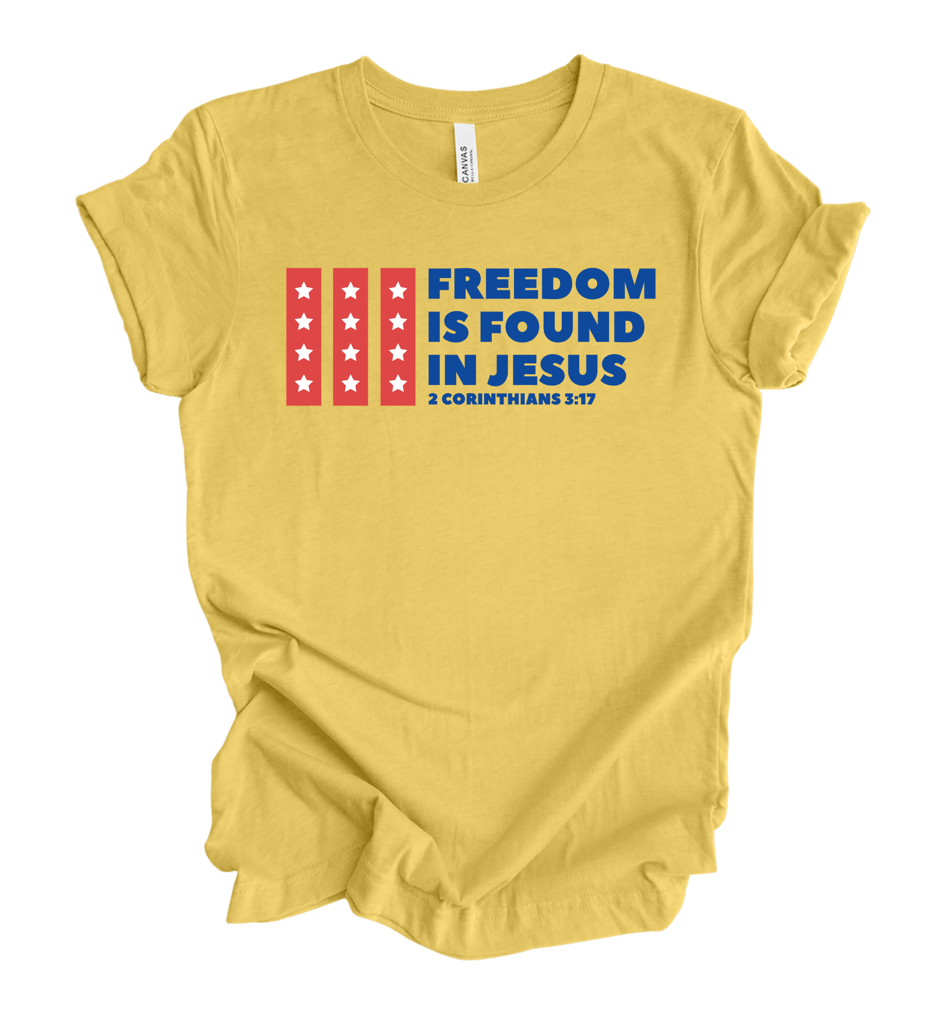 Faith-inspired Tee- "Freedom Is Found In Jesus"