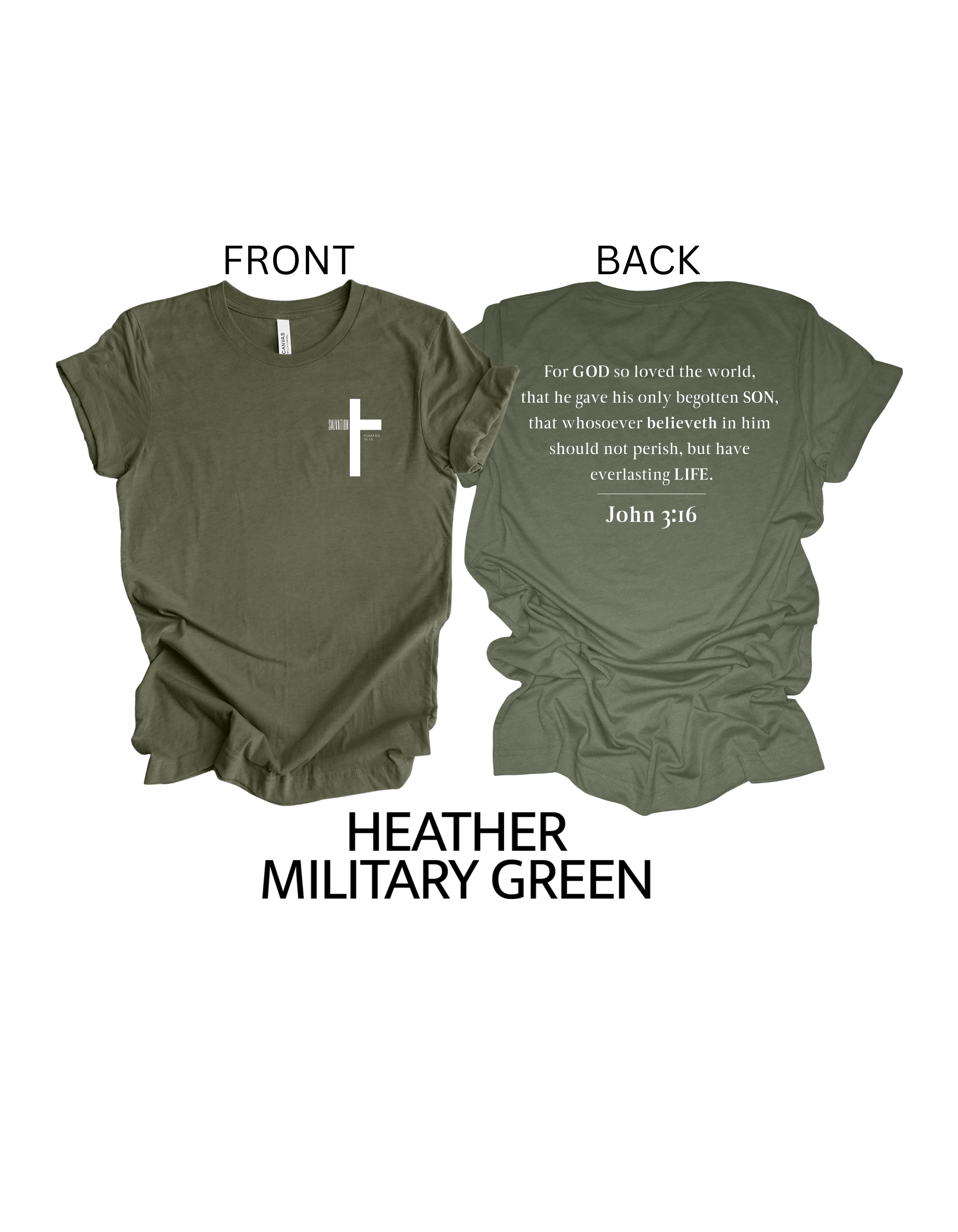 Faith-inspired Tee- "JOHN 3:16-Cross"