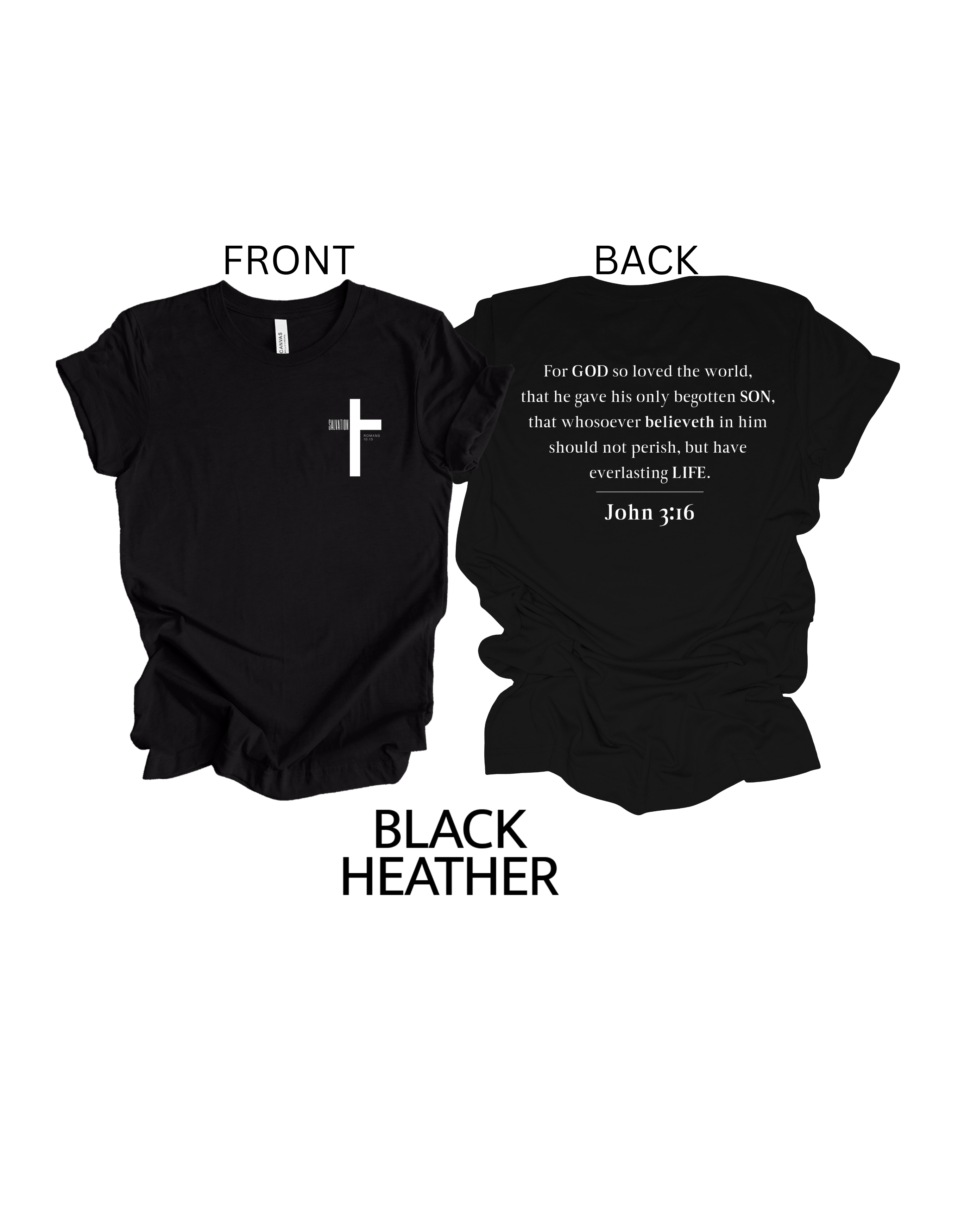 Faith-inspired Tee- "JOHN 3:16-Cross"