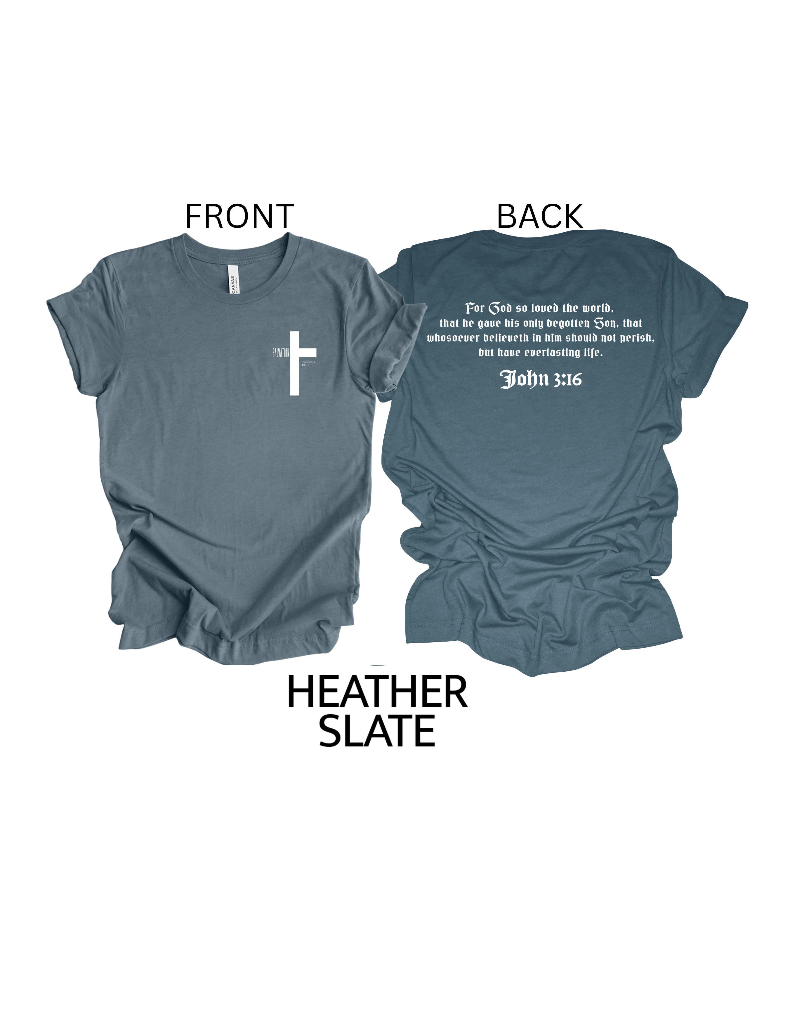 Faith-inspired Tee- "JOHN 3:16-Cross"