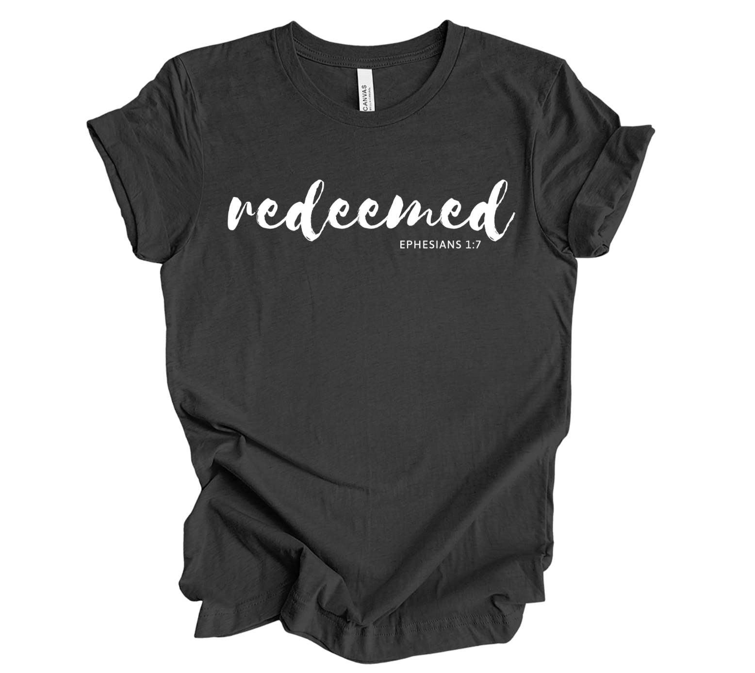 Faith-inspired Tee- "Redeemed-Ephesians 1:7"