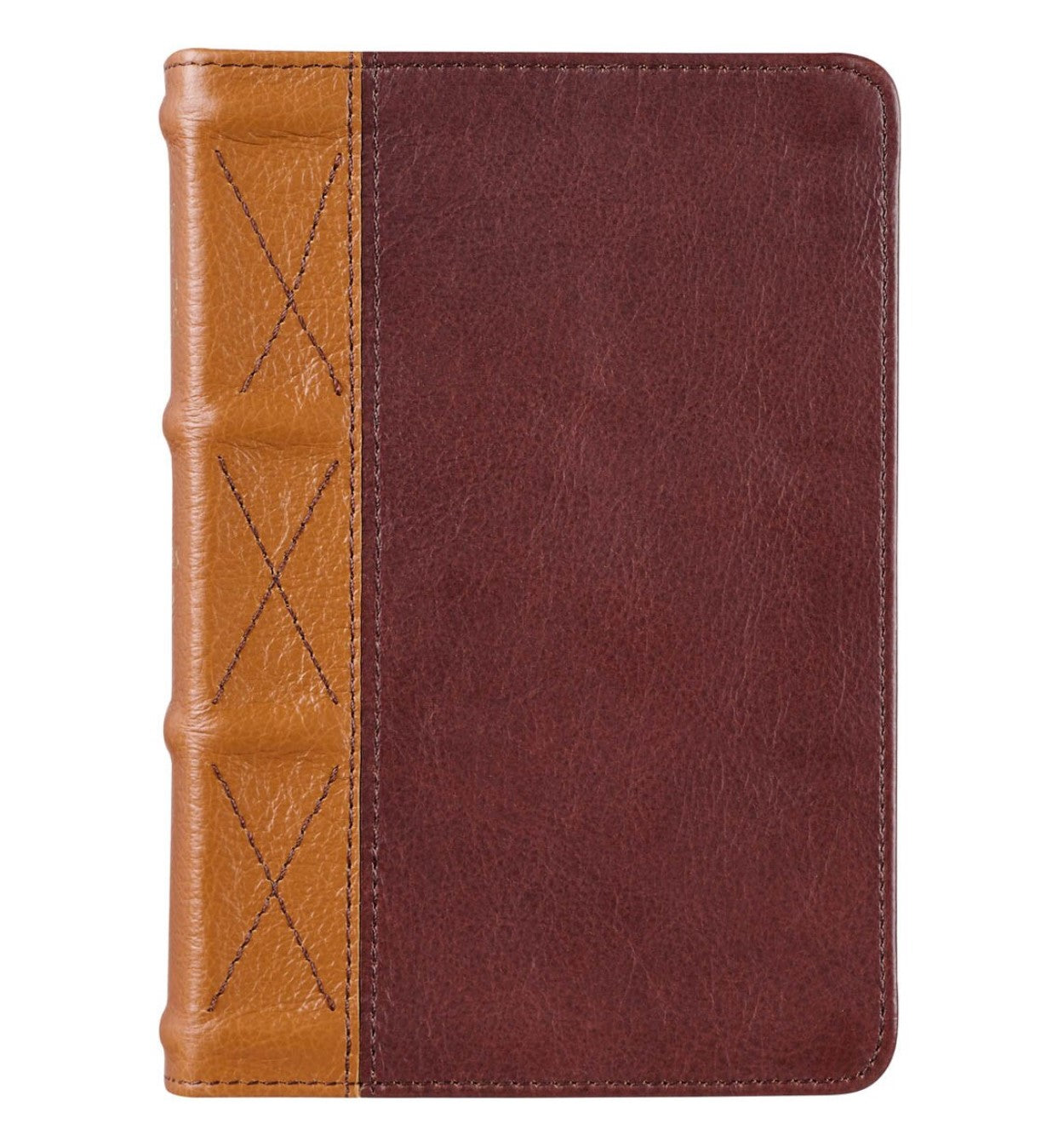 Bible-Saddle Tan and Butterscotch Large Print Compact KJV Bible