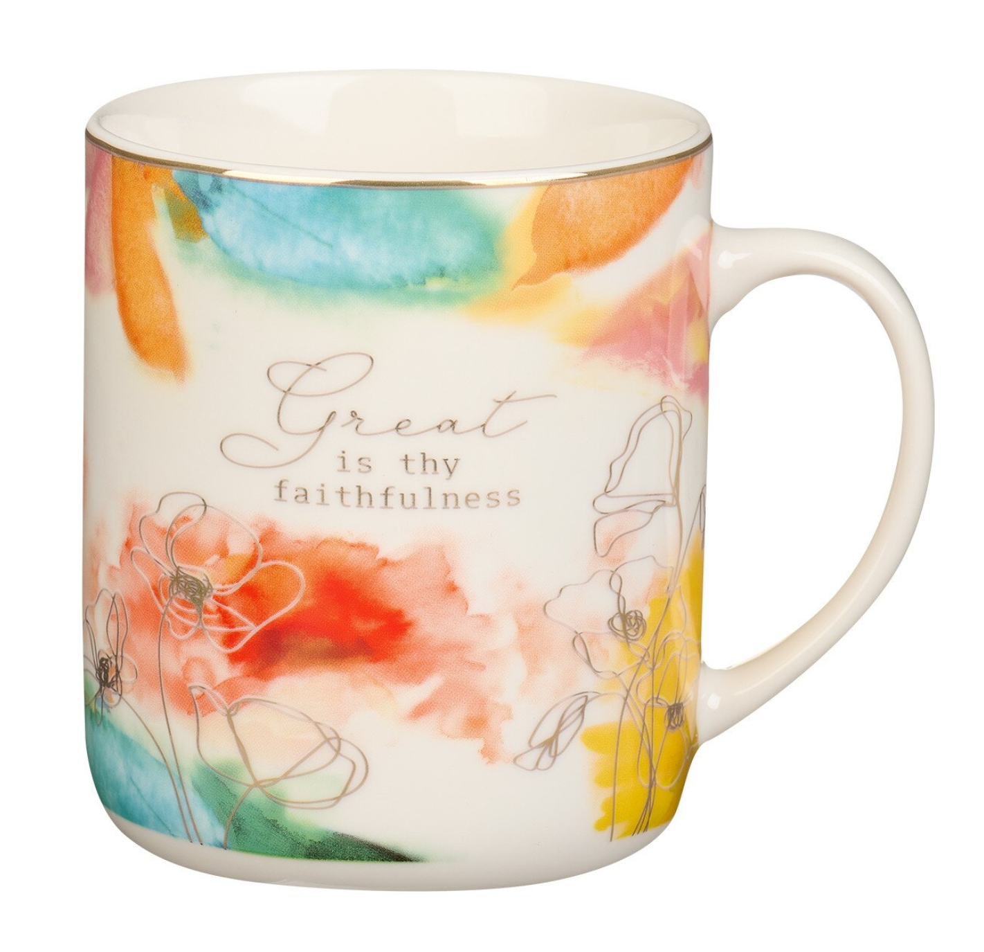 Mug-Faithfulness Pastel Meadow Ceramic Coffee Mug