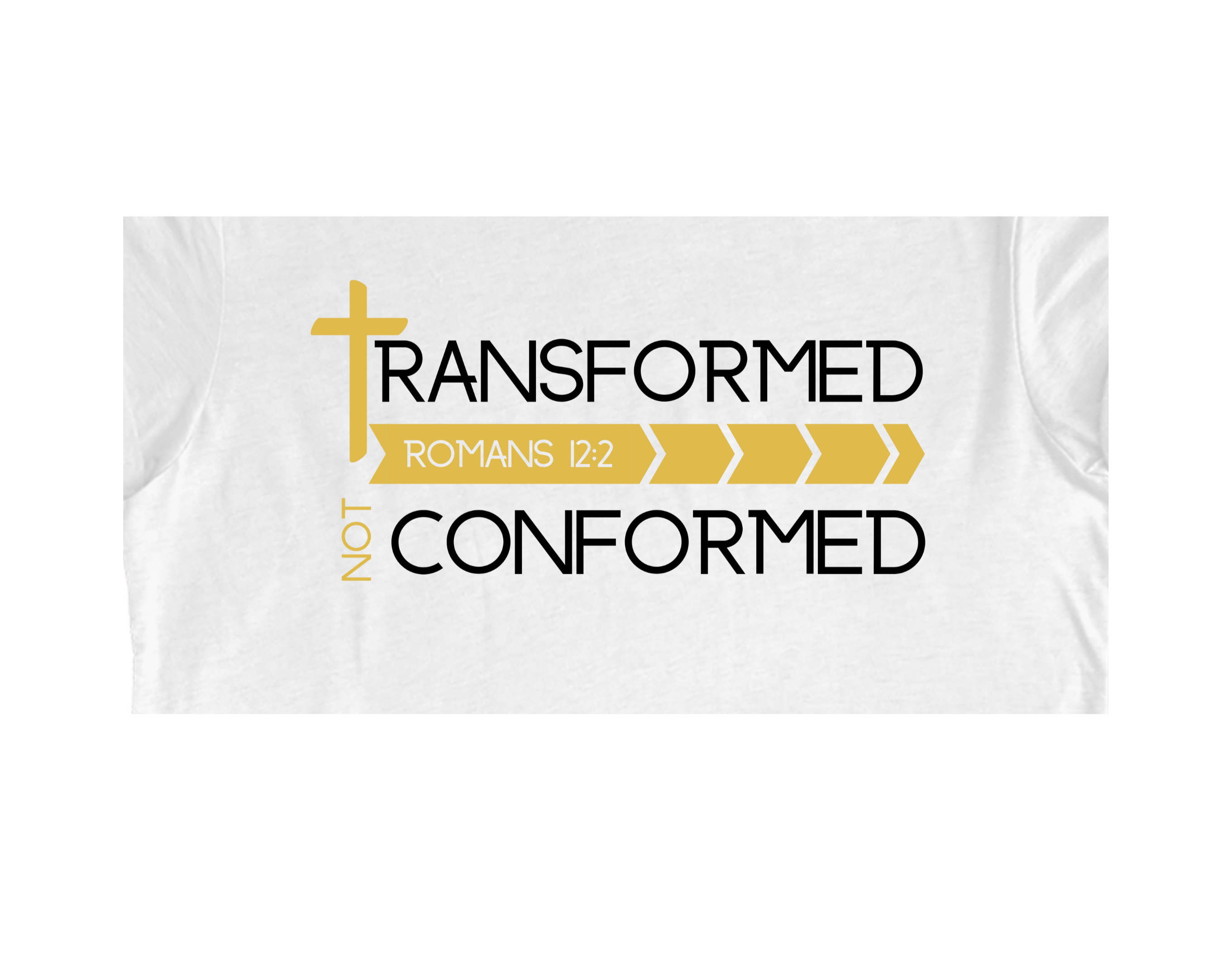 Faith-inspired Tee- "Transformed not Conformed"