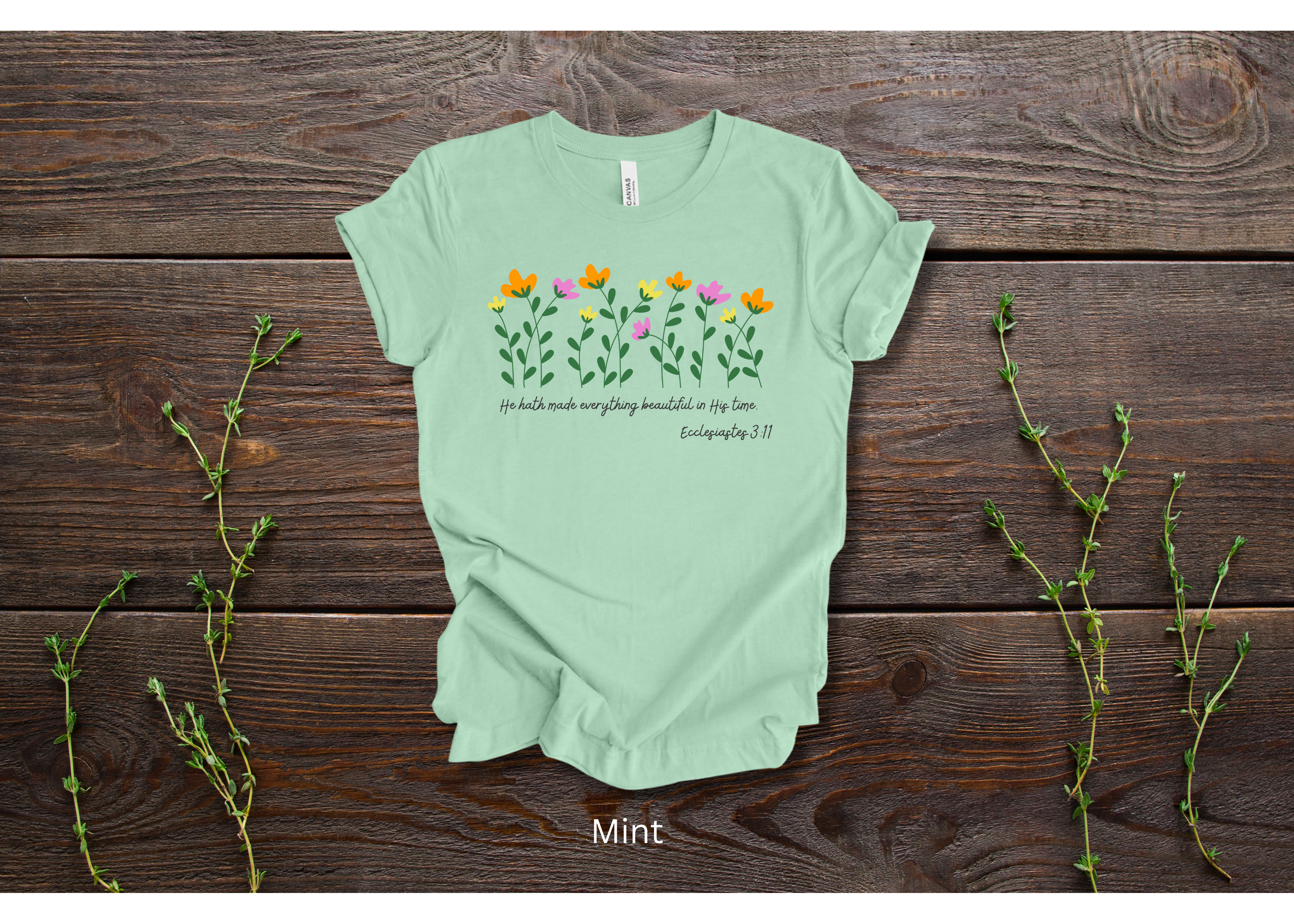 "He Hath Made Everything Beautiful in His Time" Crew T-shirt for ADULT/YOUTH