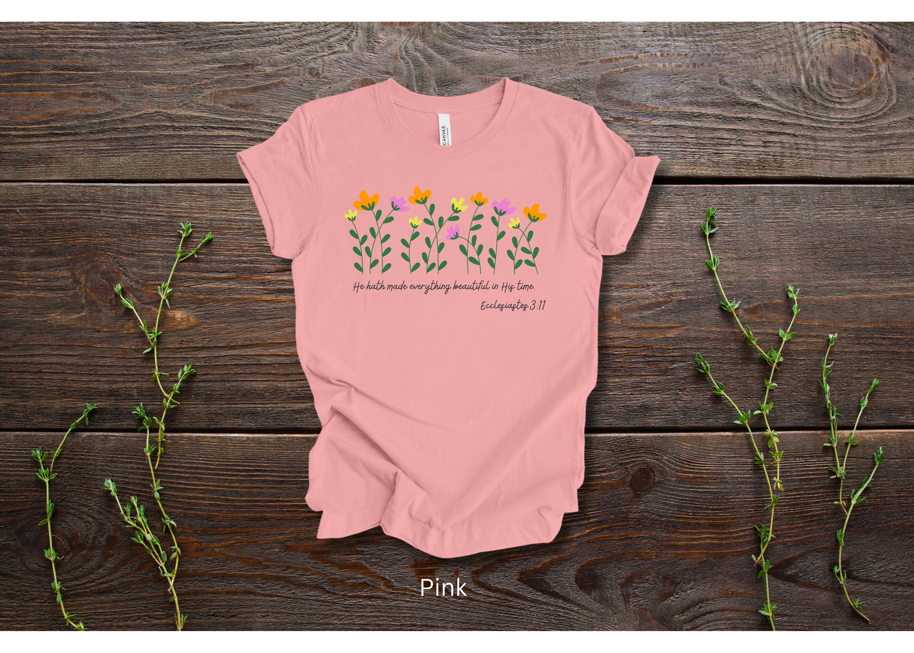 "He Hath Made Everything Beautiful in His Time" Crew T-shirt for ADULT/YOUTH