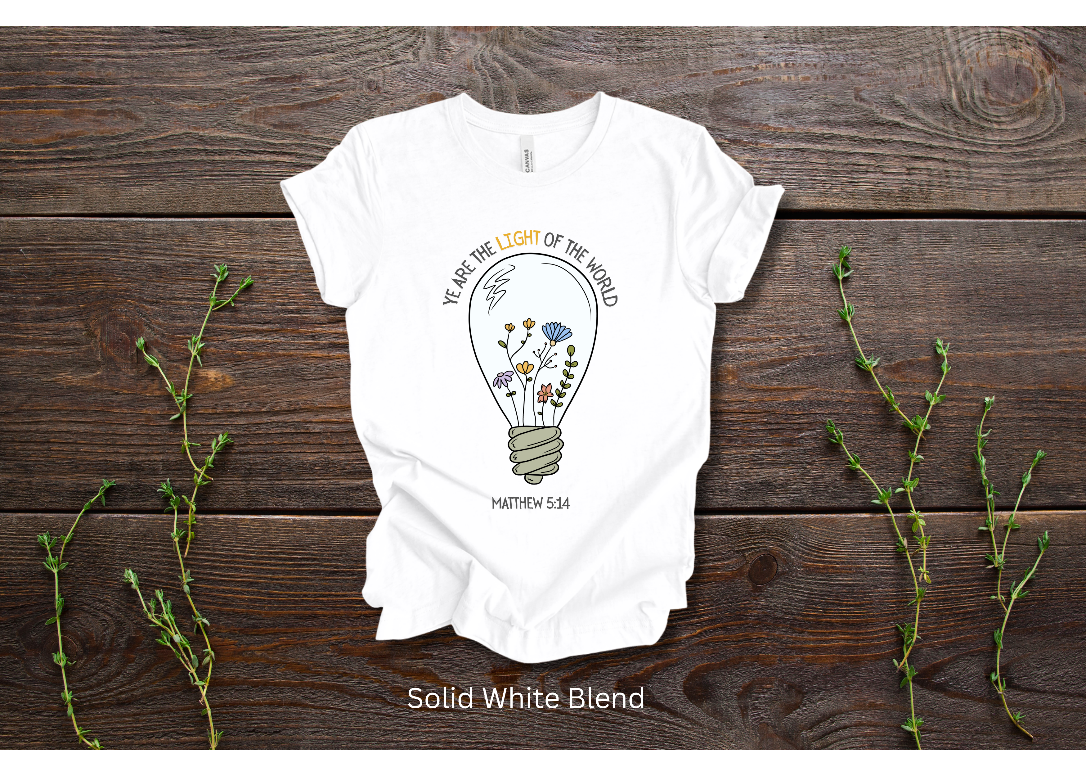 "Ye Are The Light of The World" Crew T-shirt for ADULT/YOUTH
