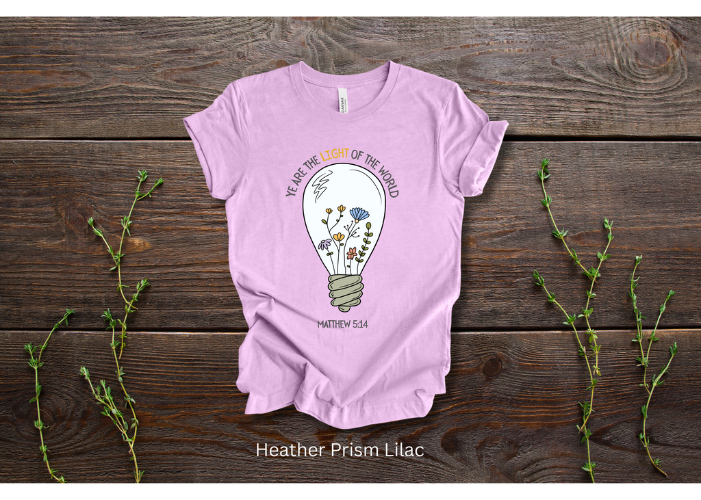 "Ye Are The Light of The World" Crew T-shirt for ADULT/YOUTH