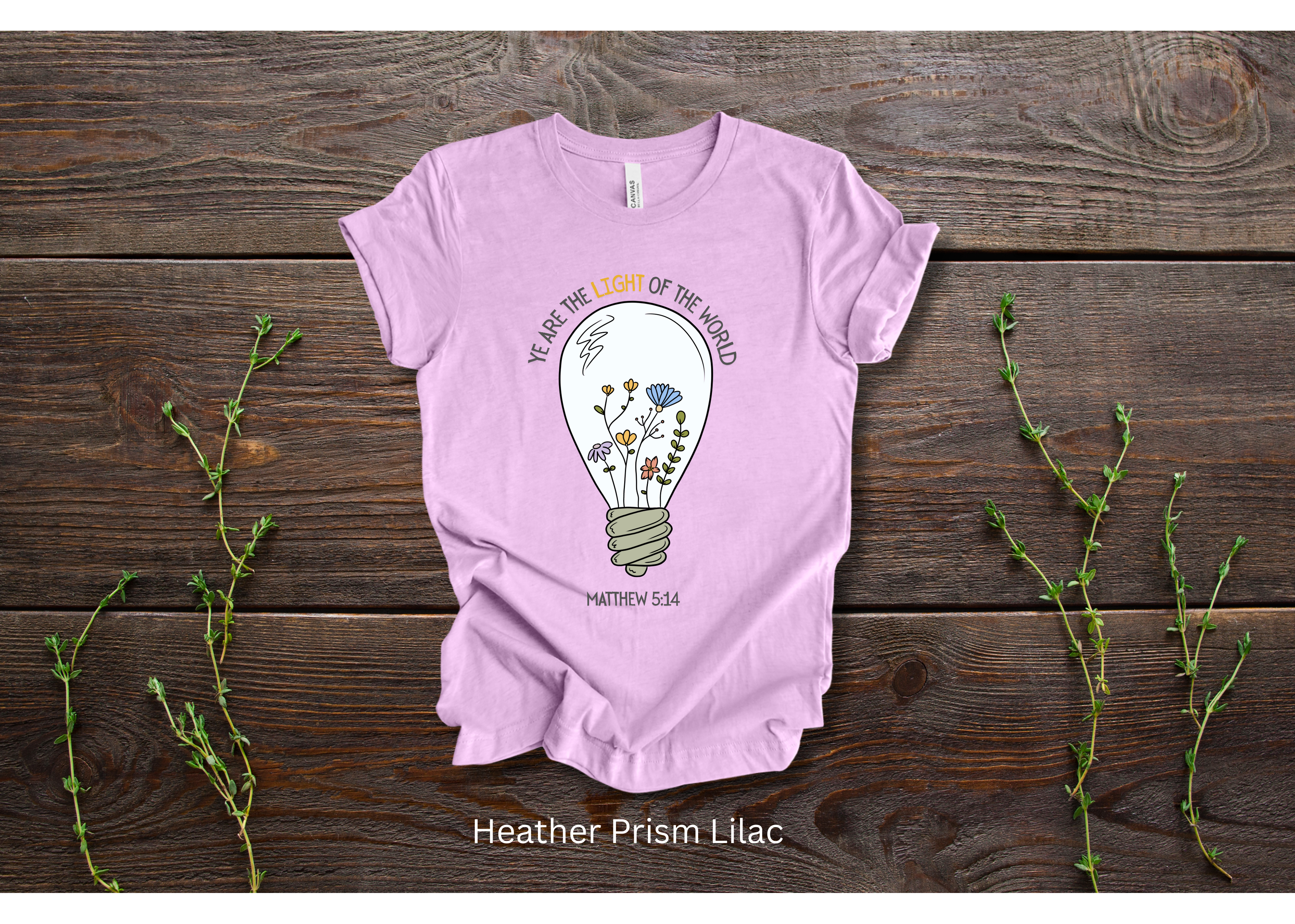"Ye Are The Light of The World" Crew T-shirt for ADULT/YOUTH