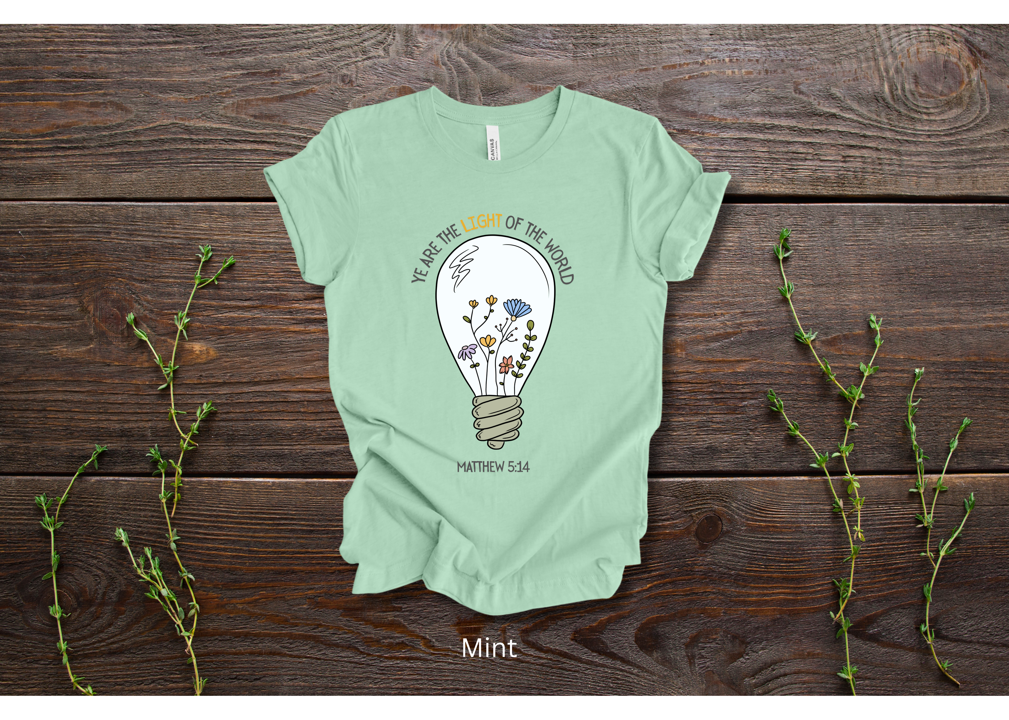 "Ye Are The Light of The World" Crew T-shirt for ADULT/YOUTH