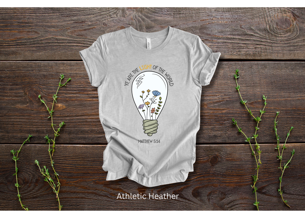 "Ye Are The Light of The World" Crew T-shirt for ADULT/YOUTH