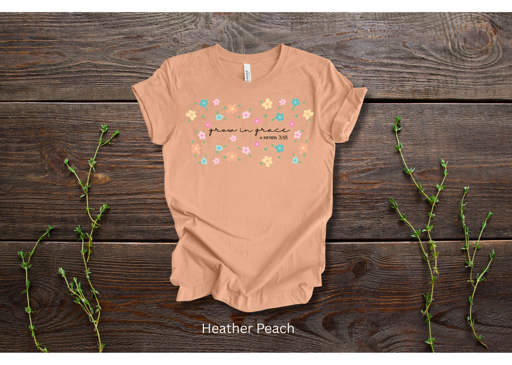 "Grow in Grace" Simple Crew T-shirt for ADULT/YOUTH