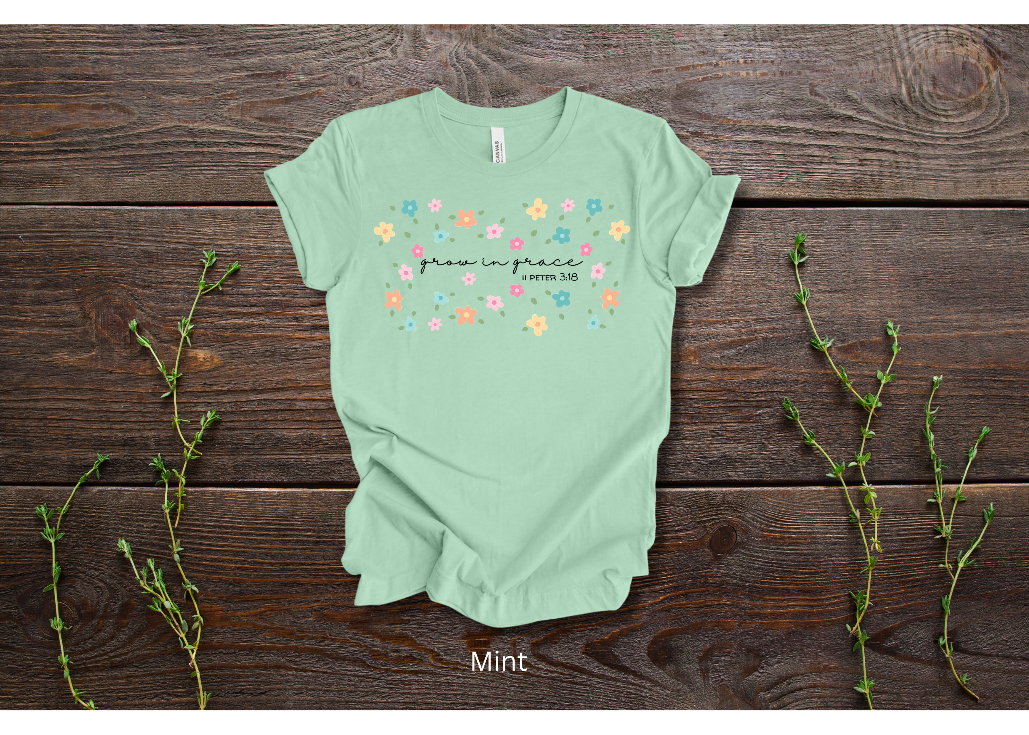 "Grow in Grace" Simple Crew T-shirt for ADULT/YOUTH