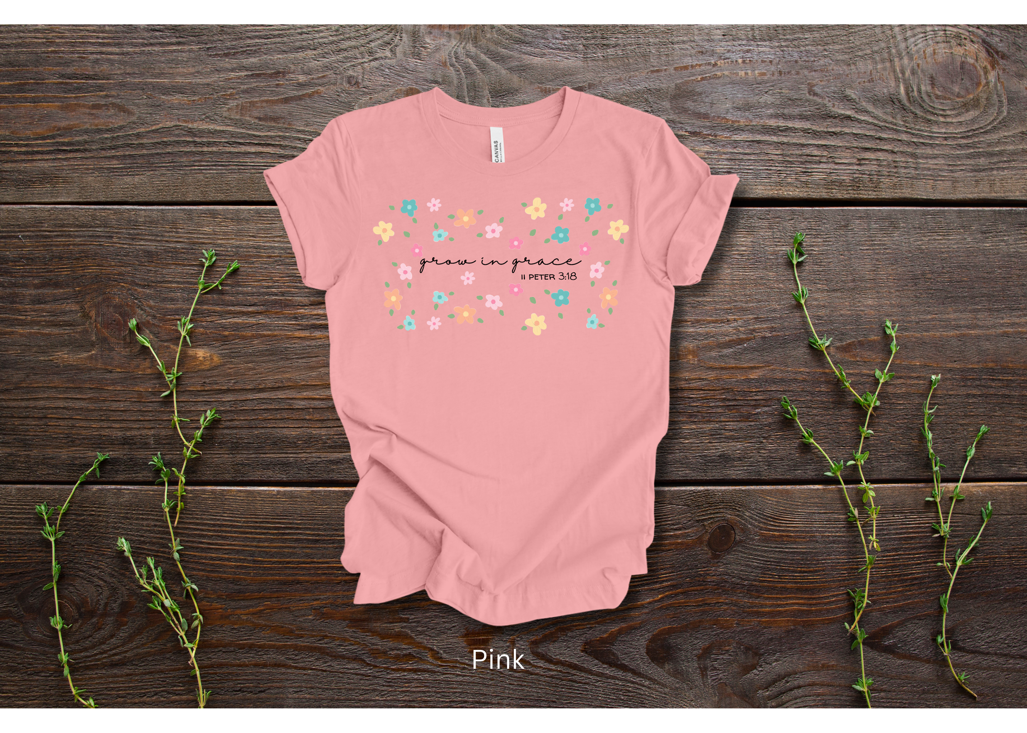 "Grow in Grace" Simple Crew T-shirt for ADULT/YOUTH