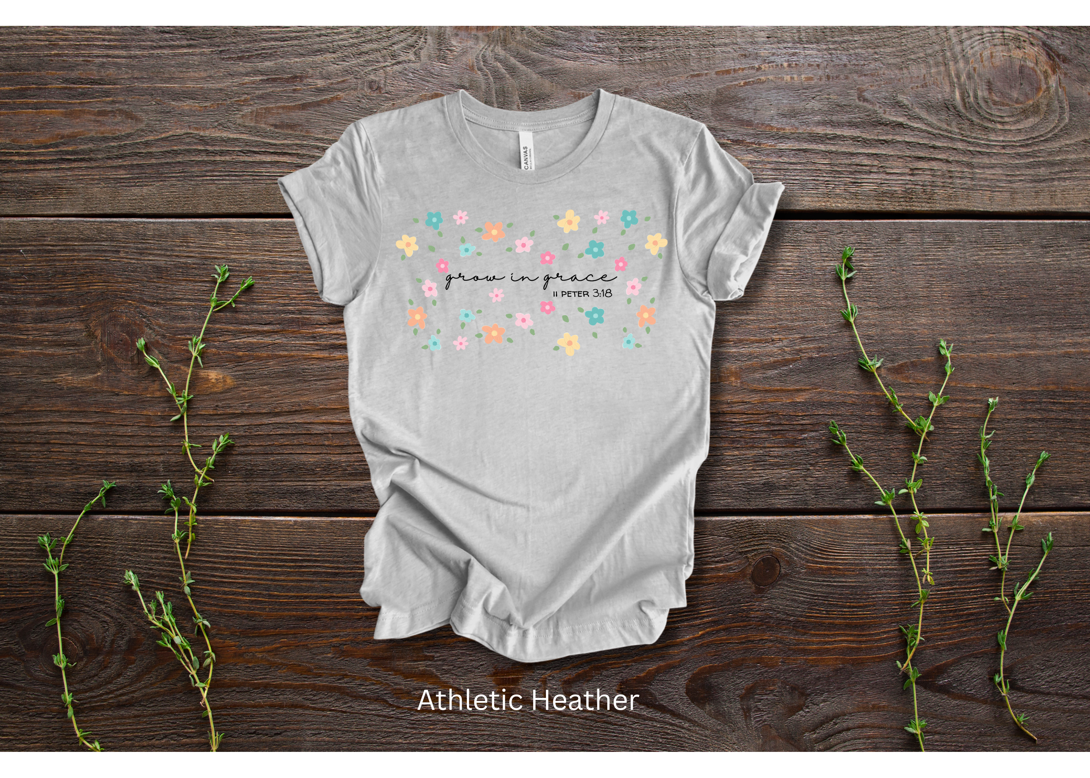 "Grow in Grace" Simple Crew T-shirt for ADULT/YOUTH