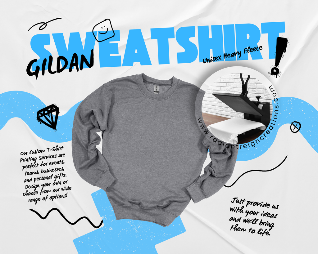 "Custom TEXT/IMAGE Sweatshirt for Adult and Teens"