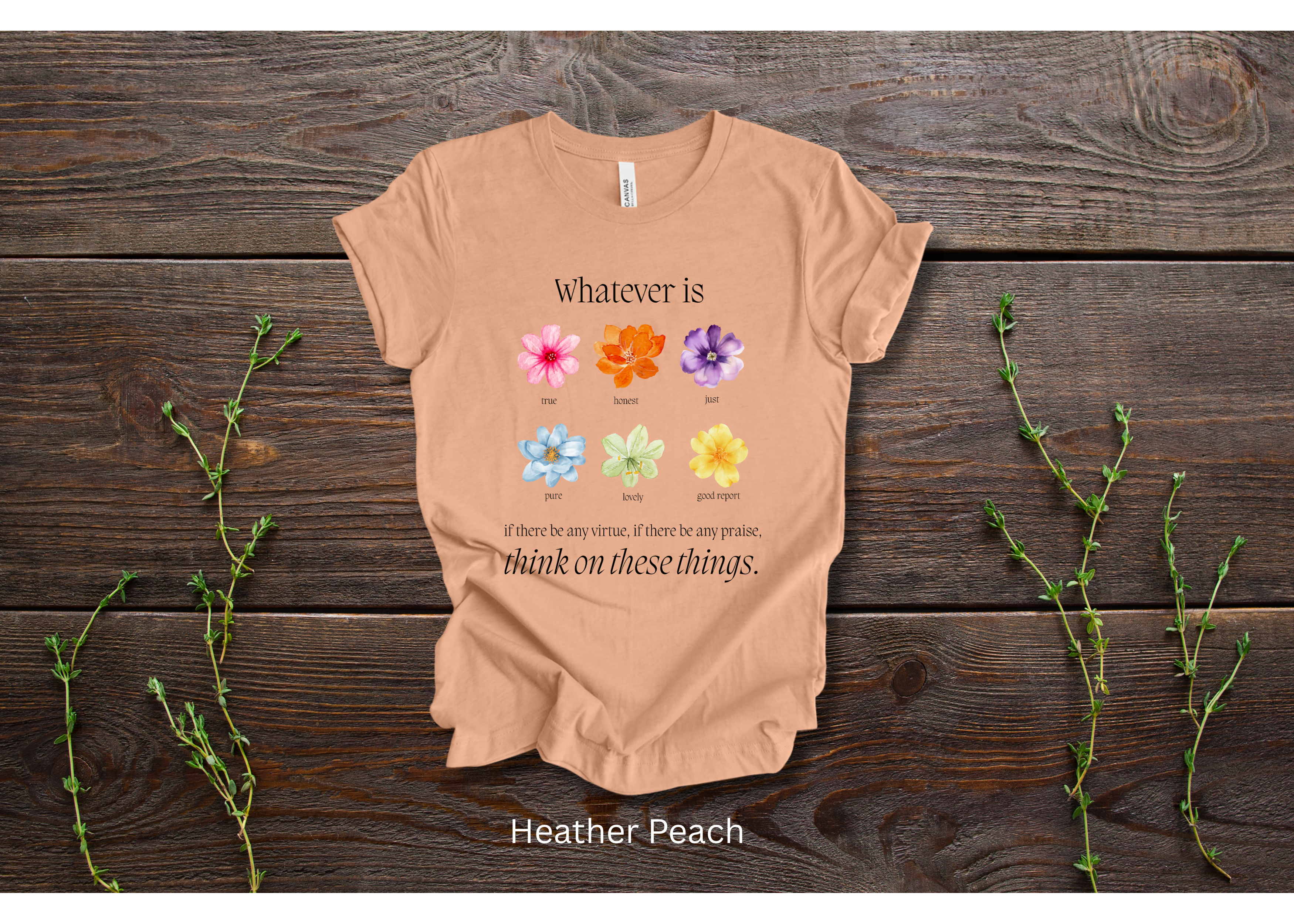 "Whatever is...Think on These Things" Crew T-shirt for ADULT/YOUTH