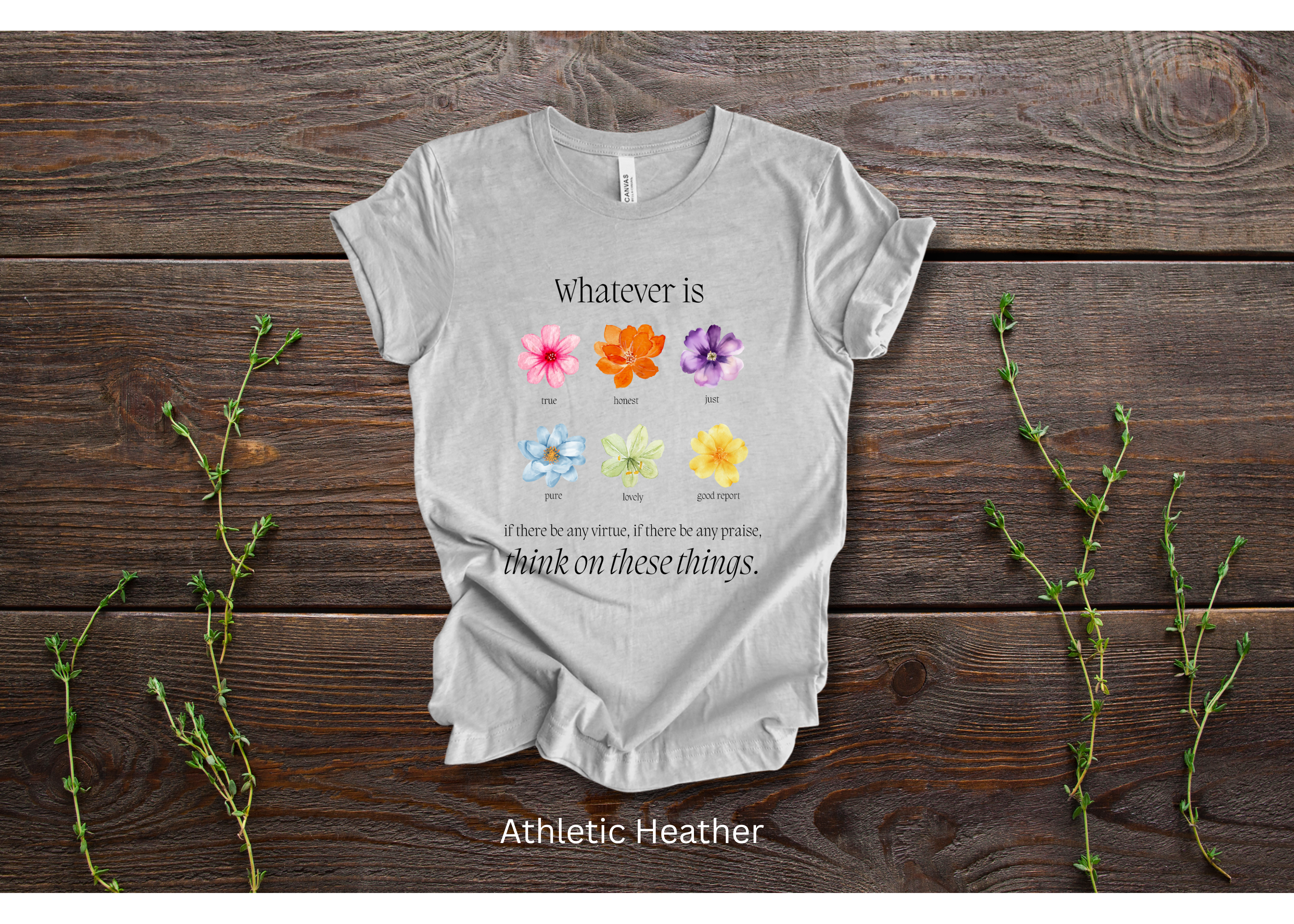 "Whatever is...Think on These Things" Crew T-shirt for ADULT/YOUTH