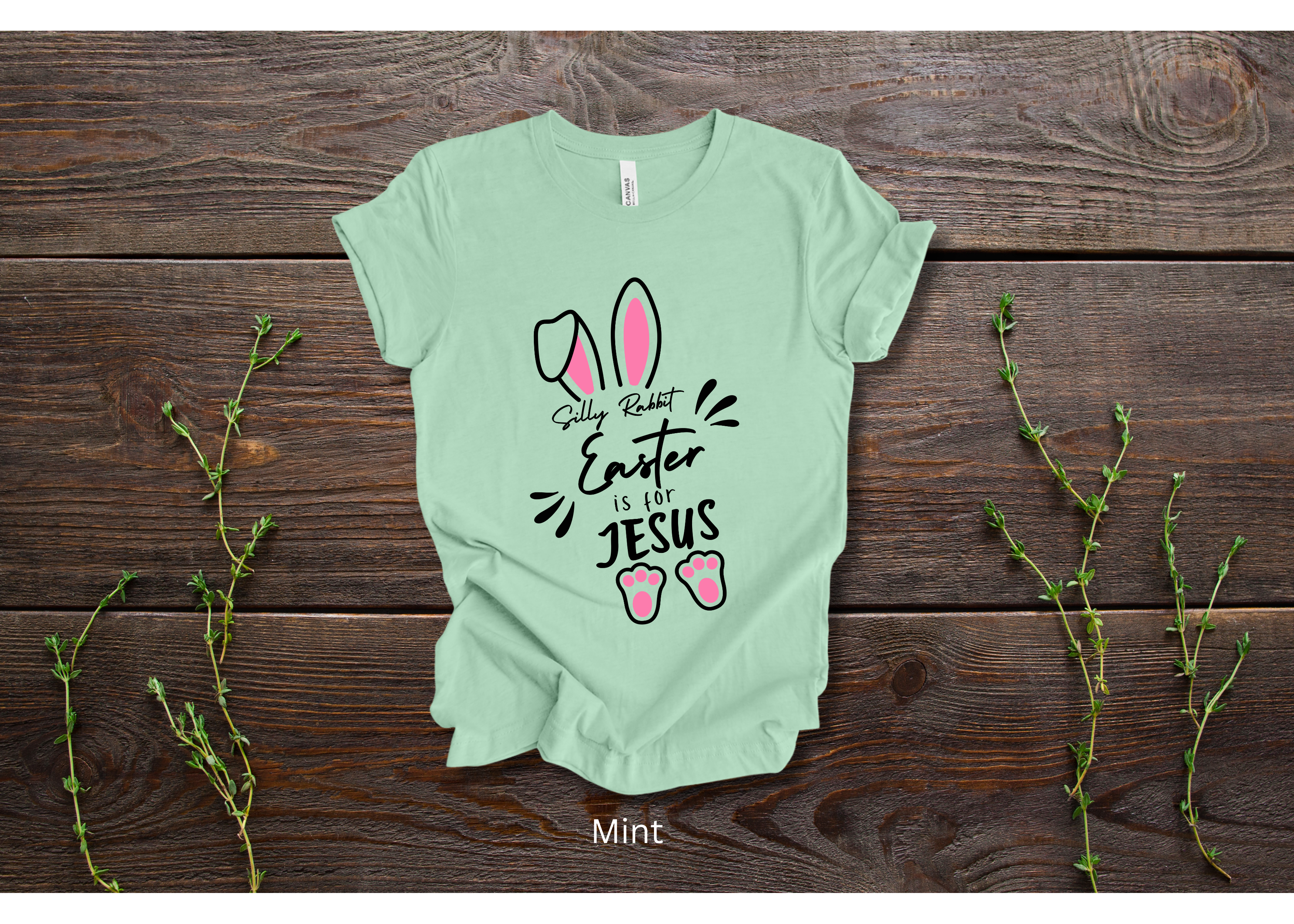 "Silly Rabbit, Easter is for Jesus" Crew T-shirt for ADULT/YOUTH/TODDLERS/INFANTS