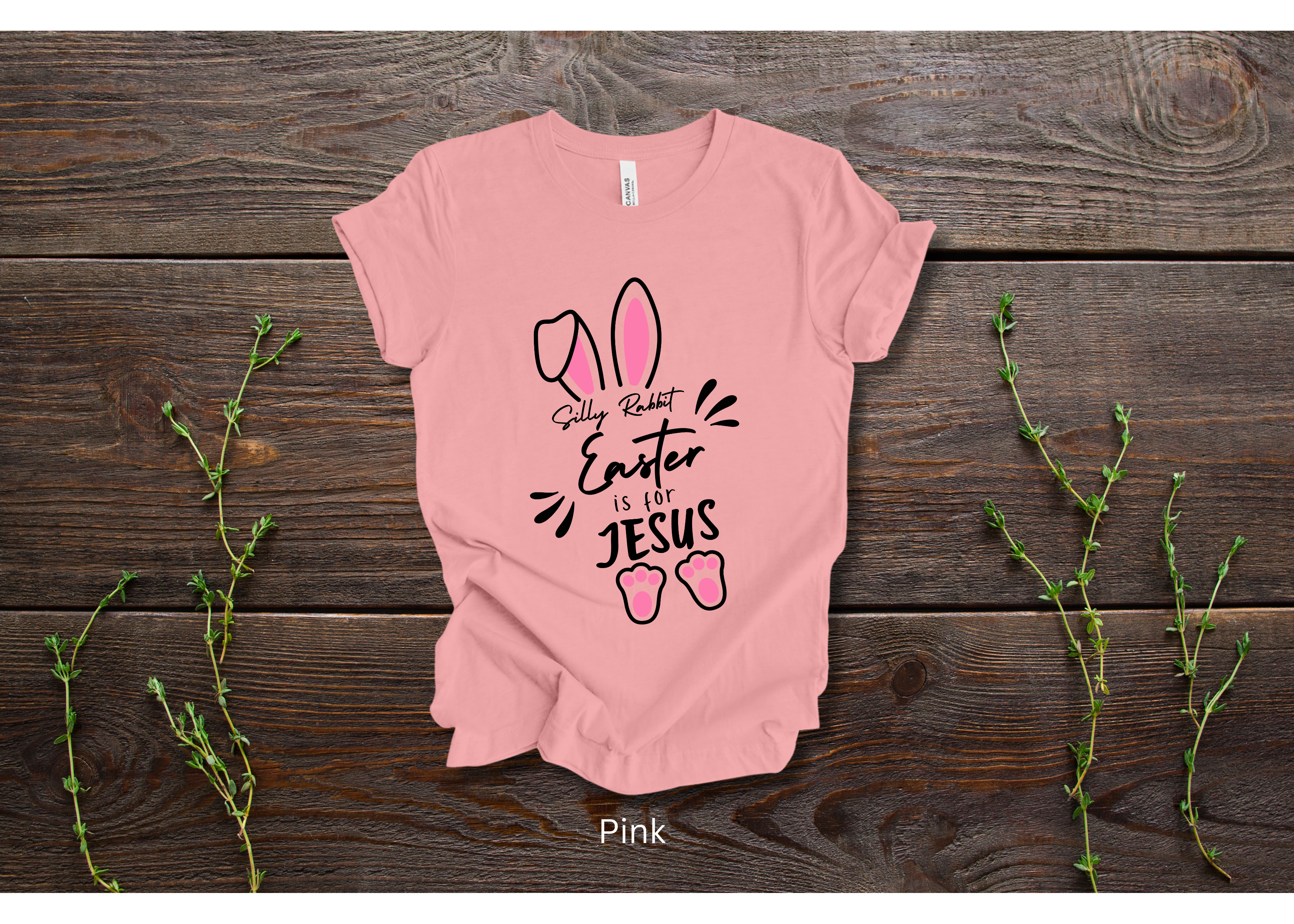 "Silly Rabbit, Easter is for Jesus" Crew T-shirt for ADULT/YOUTH/TODDLERS/INFANTS