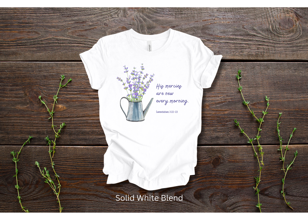 "His Mercies Are New Every Morning" Crew T-shirt for ADULT/YOUTH