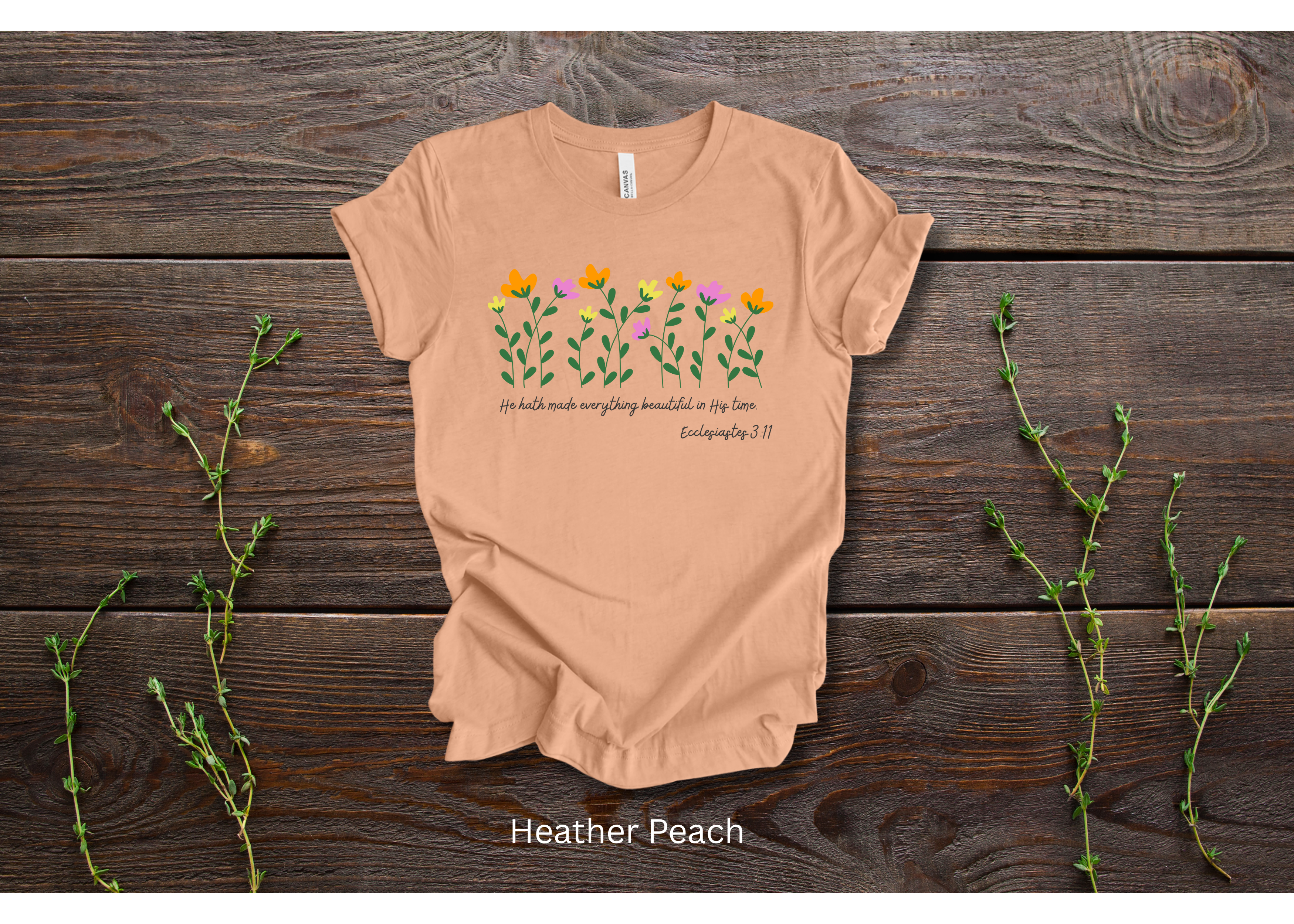 "He Hath Made Everything Beautiful in His Time" Crew T-shirt for ADULT/YOUTH
