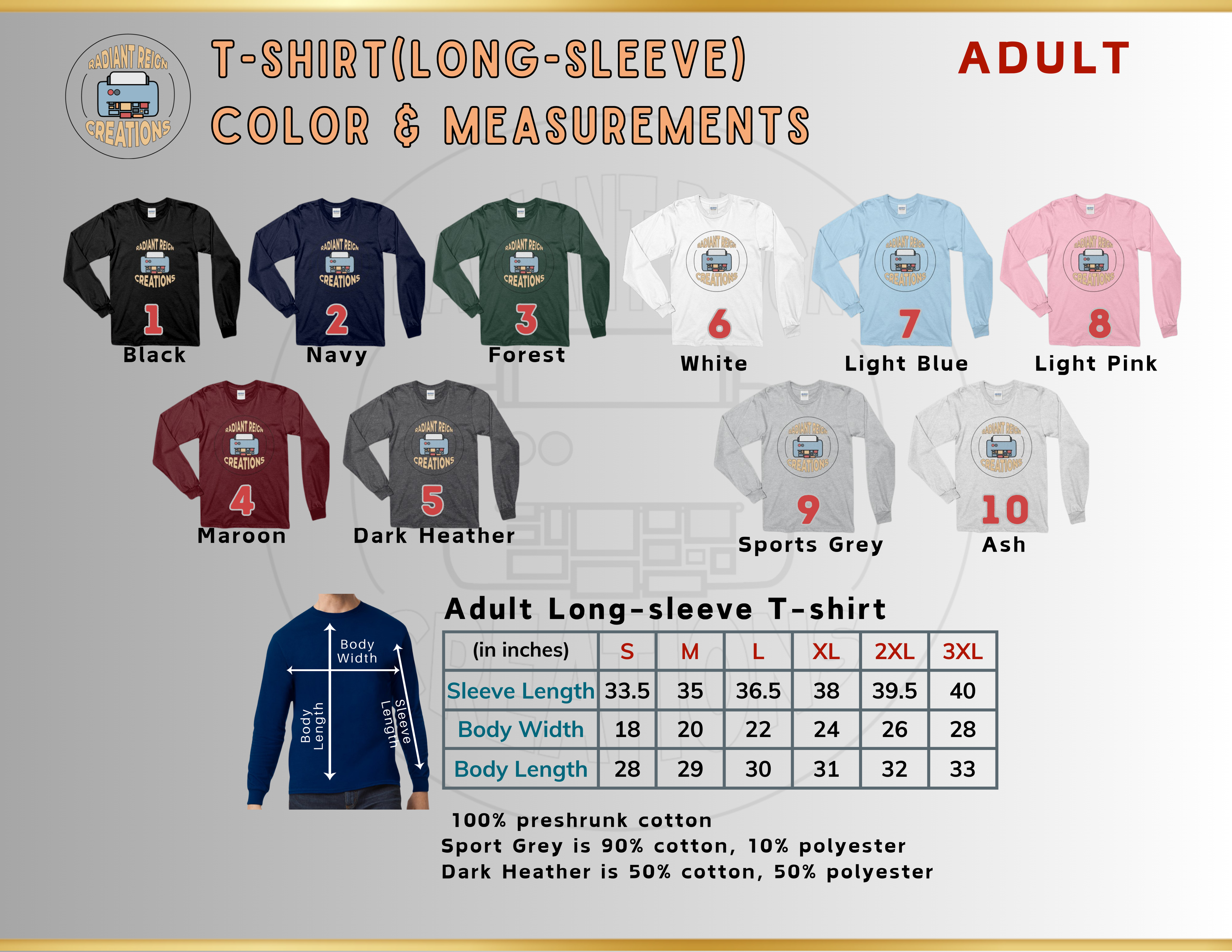 "Custom LOGO/IMAGE/TEXT T-SHIRT, LONG-SLEEVE, POLO, SWEATSHIRT and HOODIE for ADULTS"