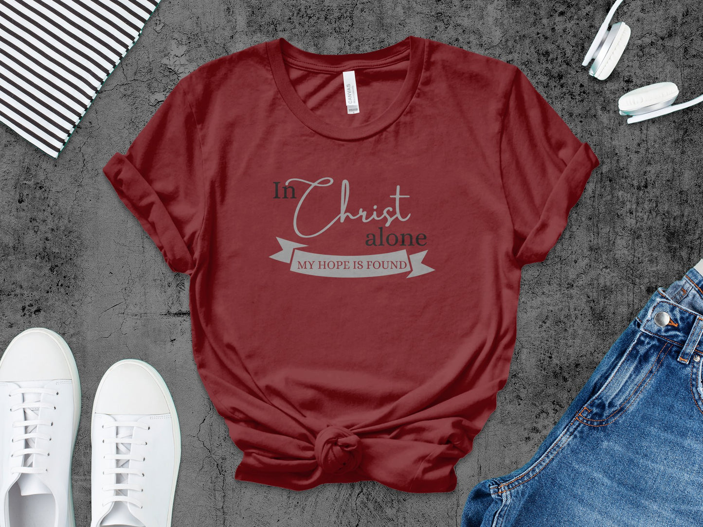 "In Christ Alone My Hope Is Found" Shirt- Ladies' Apparel