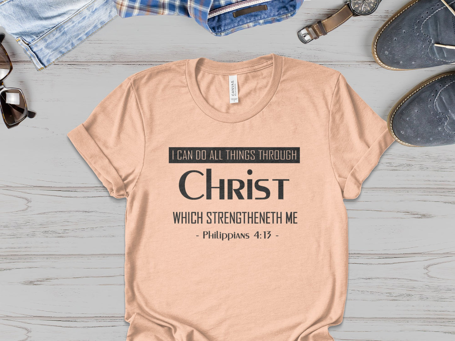 "I Can Do All Things Through Christ...Phil.4:13" Shirt- Ladies' and Men's Apparel