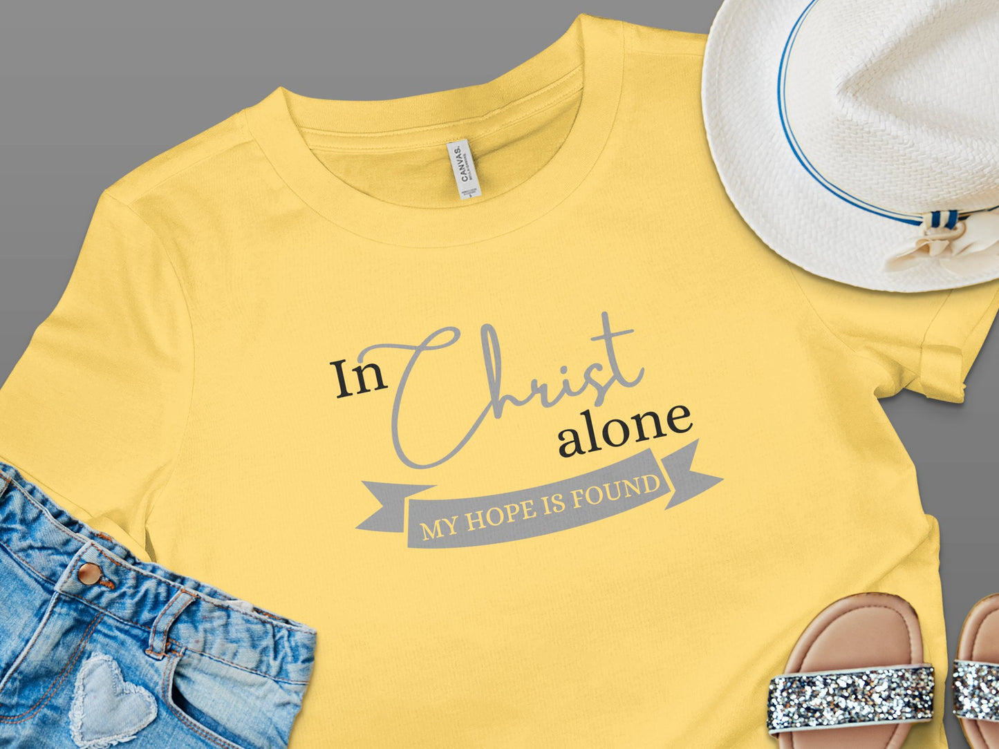 "In Christ Alone My Hope Is Found" Shirt- Ladies' Apparel