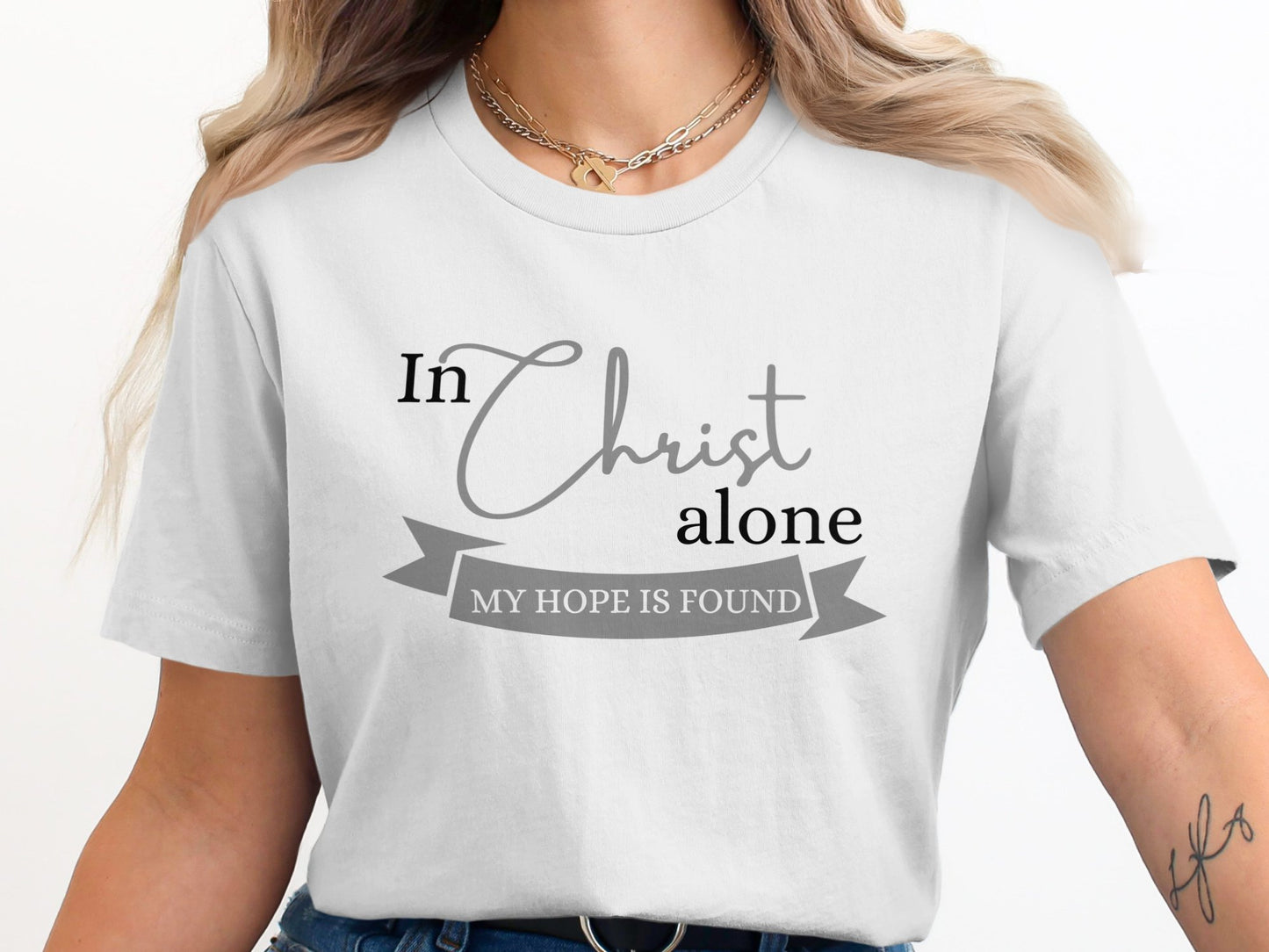 "In Christ Alone My Hope Is Found" Shirt- Ladies' Apparel