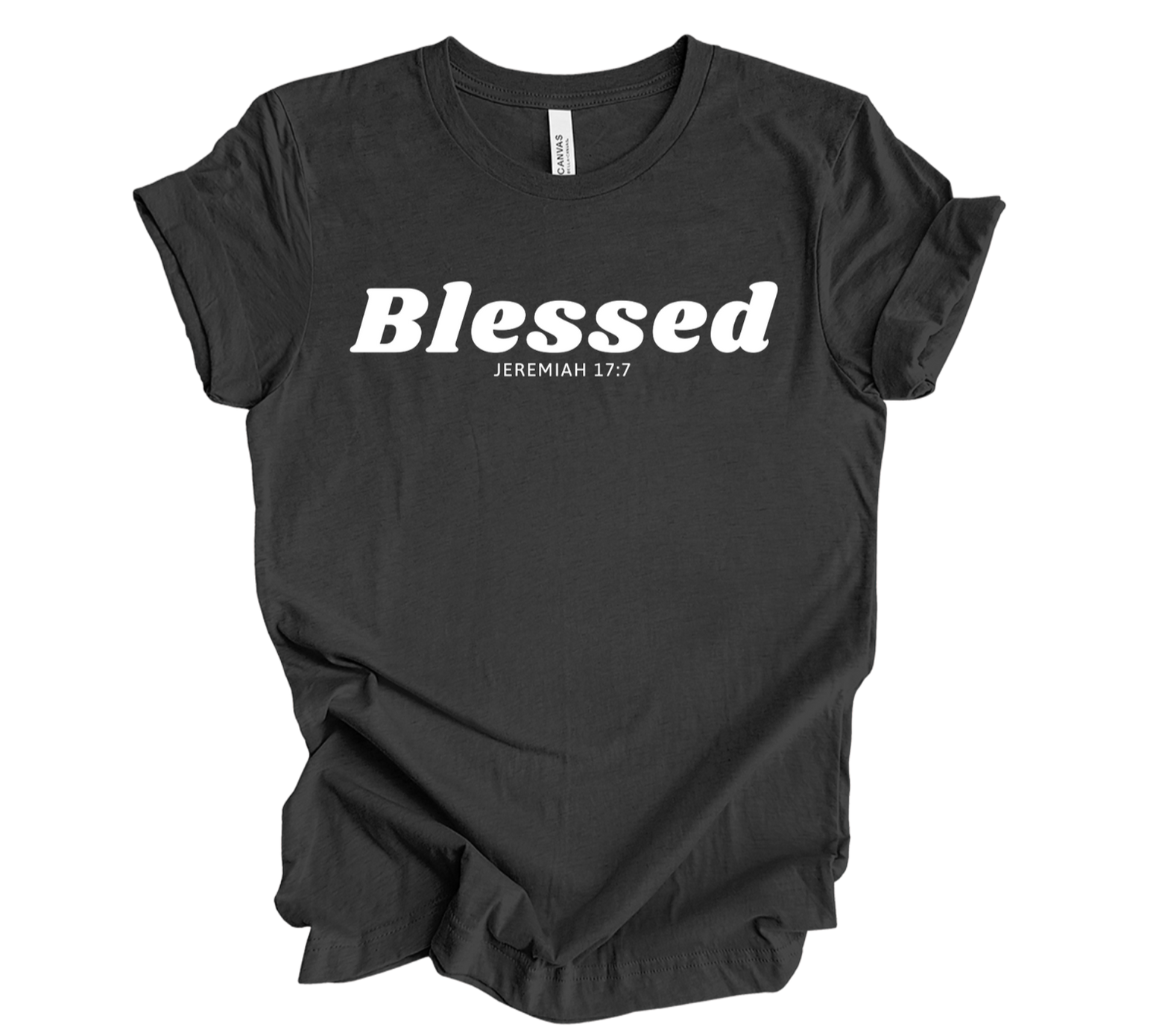 Faith-inspired Tee- "Blessed-Jeremiah 17:7"