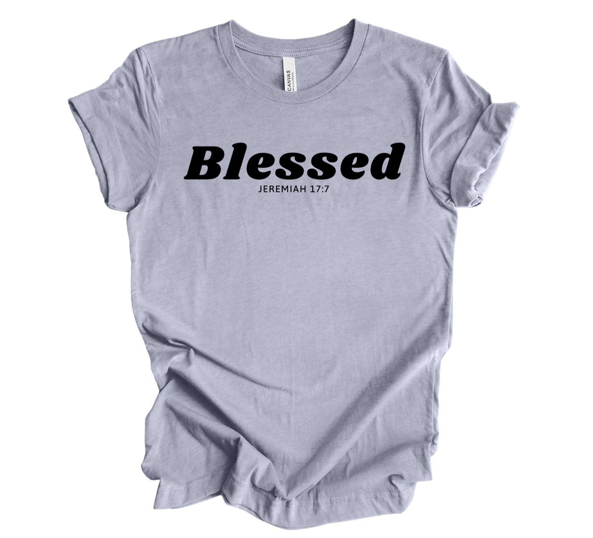 Faith-inspired Tee- "Blessed-Jeremiah 17:7"