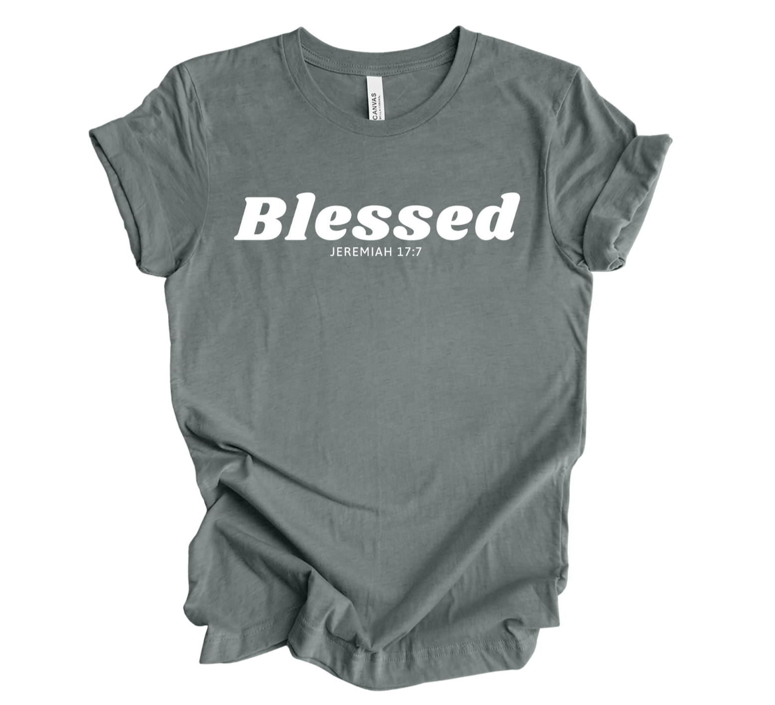 Faith-inspired Tee- "Blessed-Jeremiah 17:7"