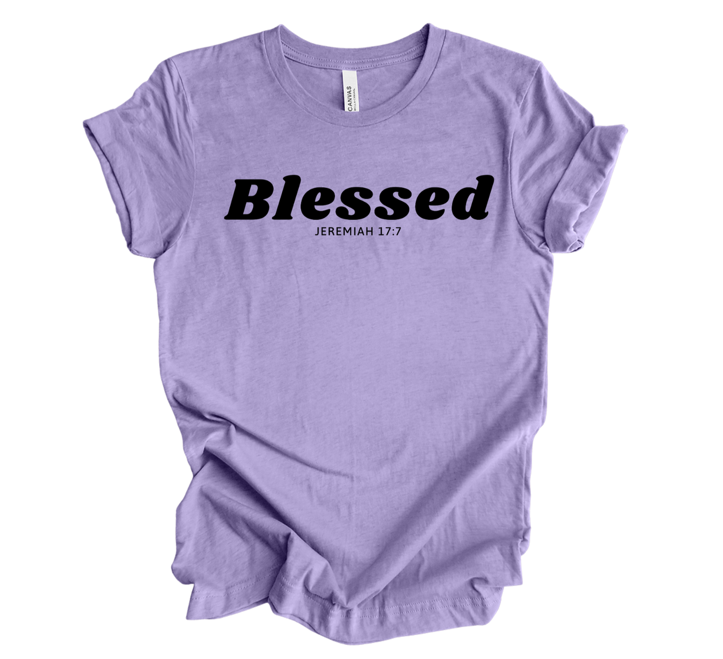Faith-inspired Tee- "Blessed-Jeremiah 17:7"