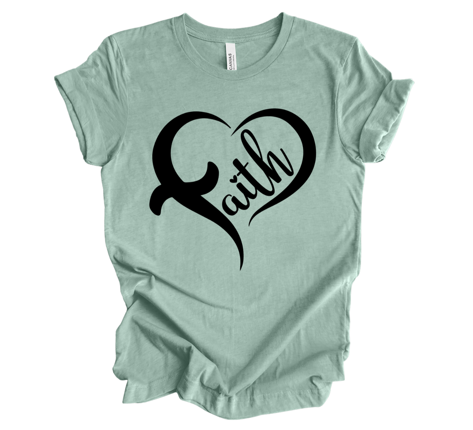Faith-inspired Tee- "Faith-Heart"