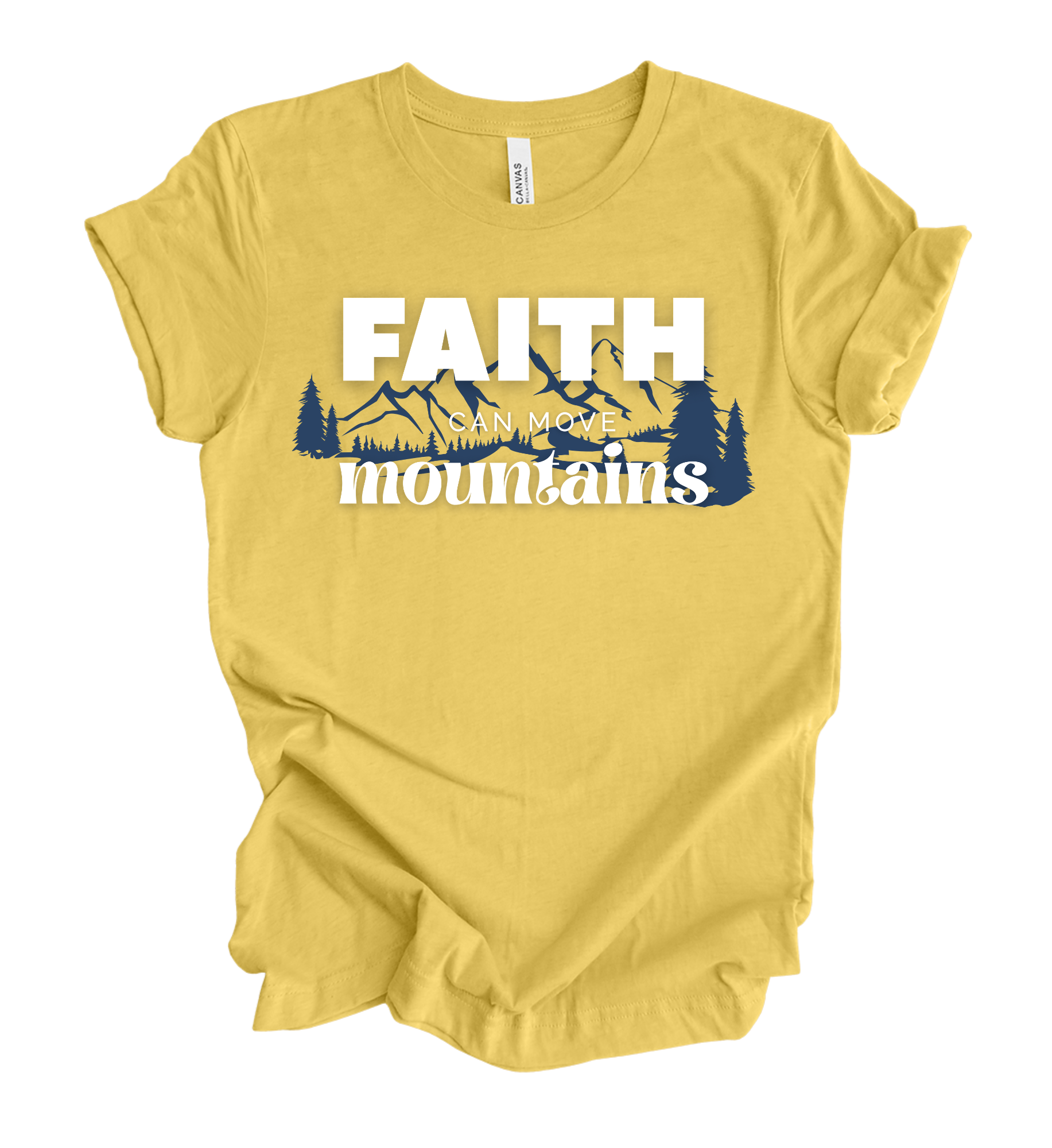 Faith-inspired Tee- "Faith Can Move Mountains"