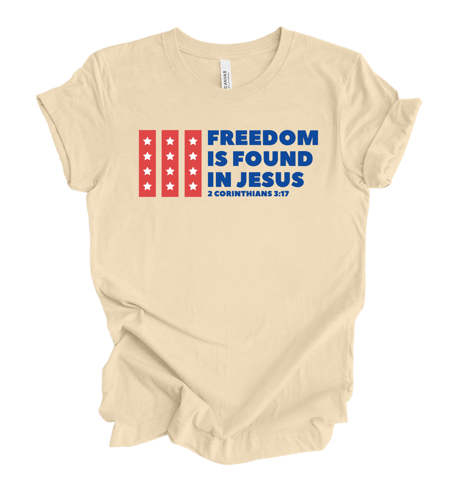 Faith-inspired Tee- "Freedom Is Found In Jesus"