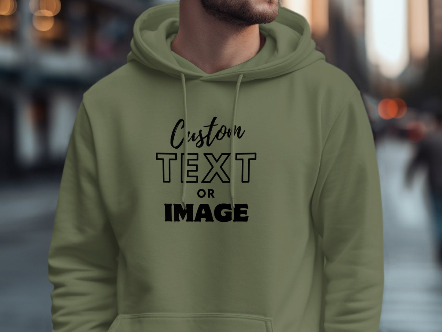 "Custom Text/Image Hoodie"- Adults & Teens