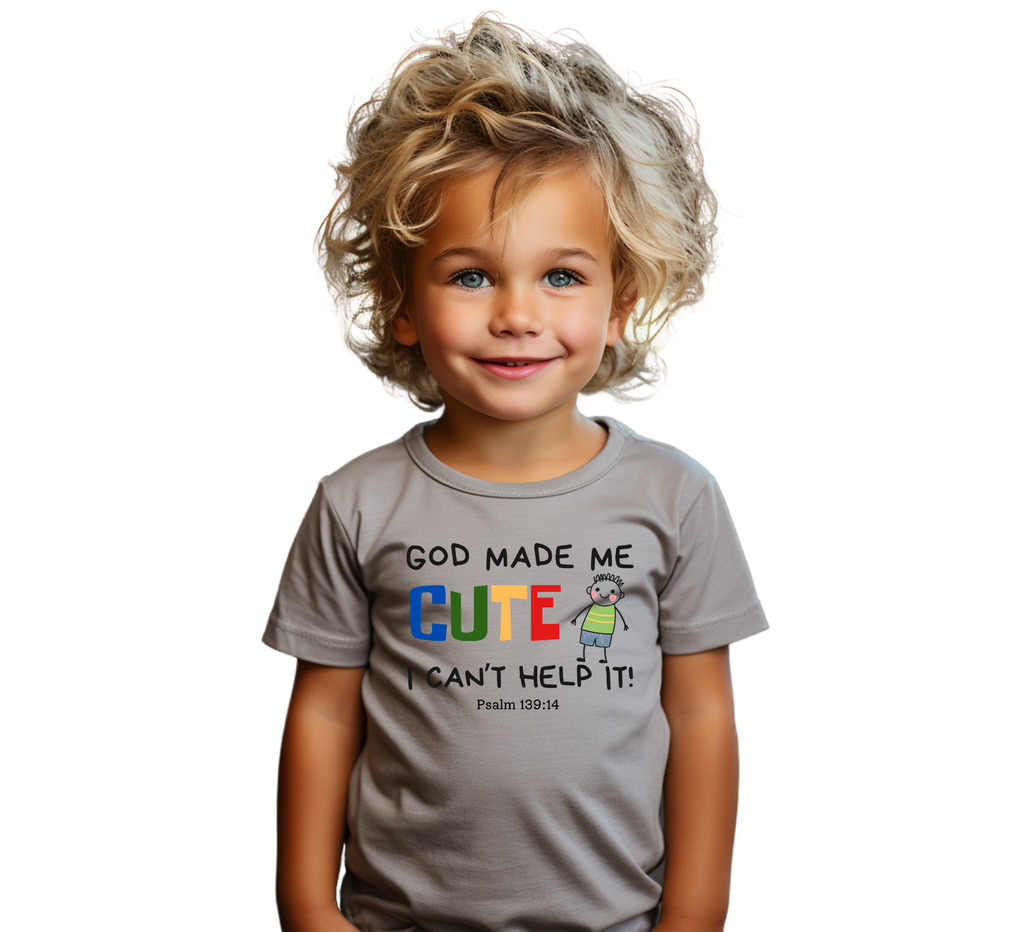 Faith-inspired Childrenswear-"God Made Me Cute" Front and Back Print