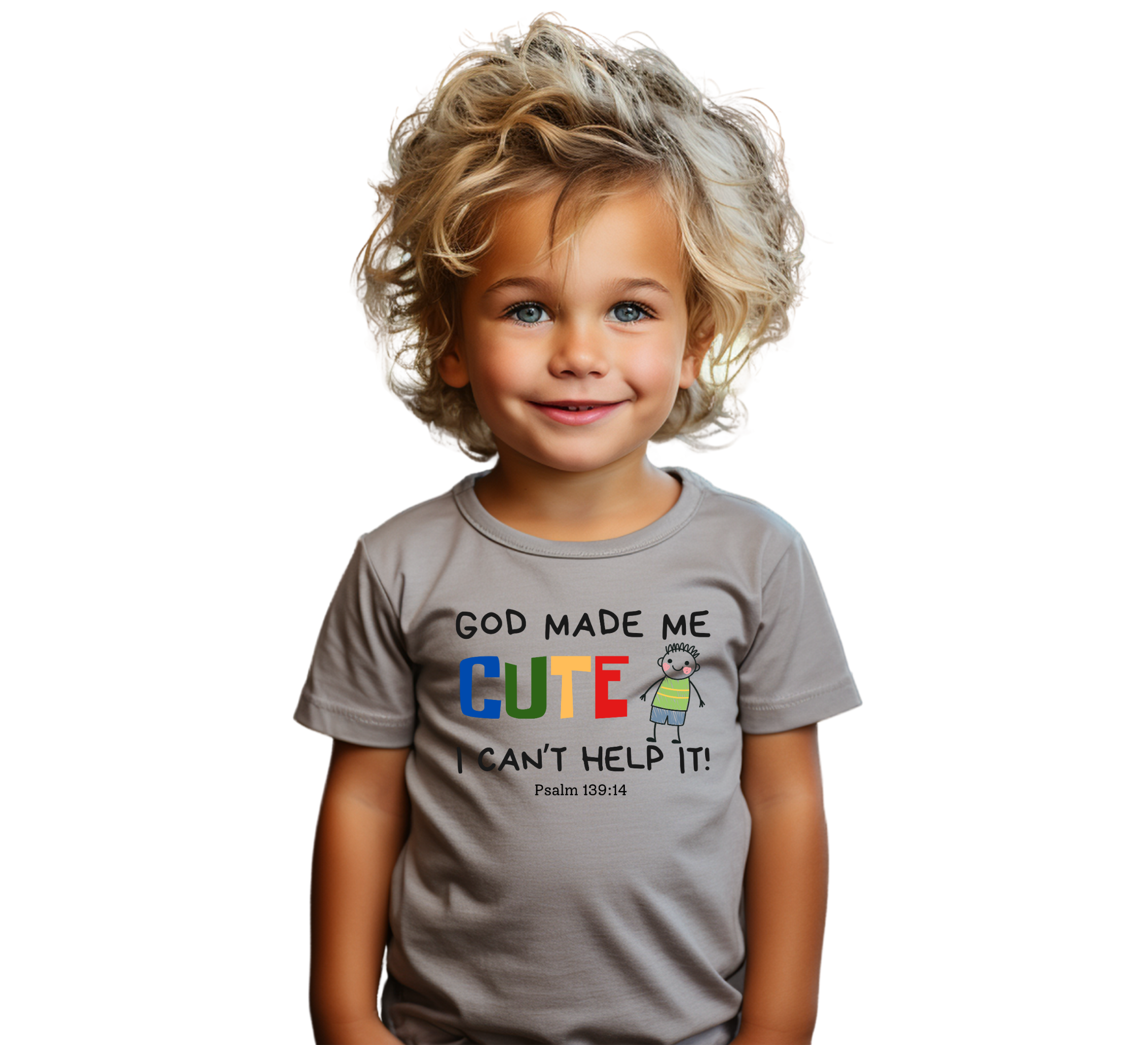 Faith-inspired Childrenswear-"God Made Me Cute" Front and Back Print