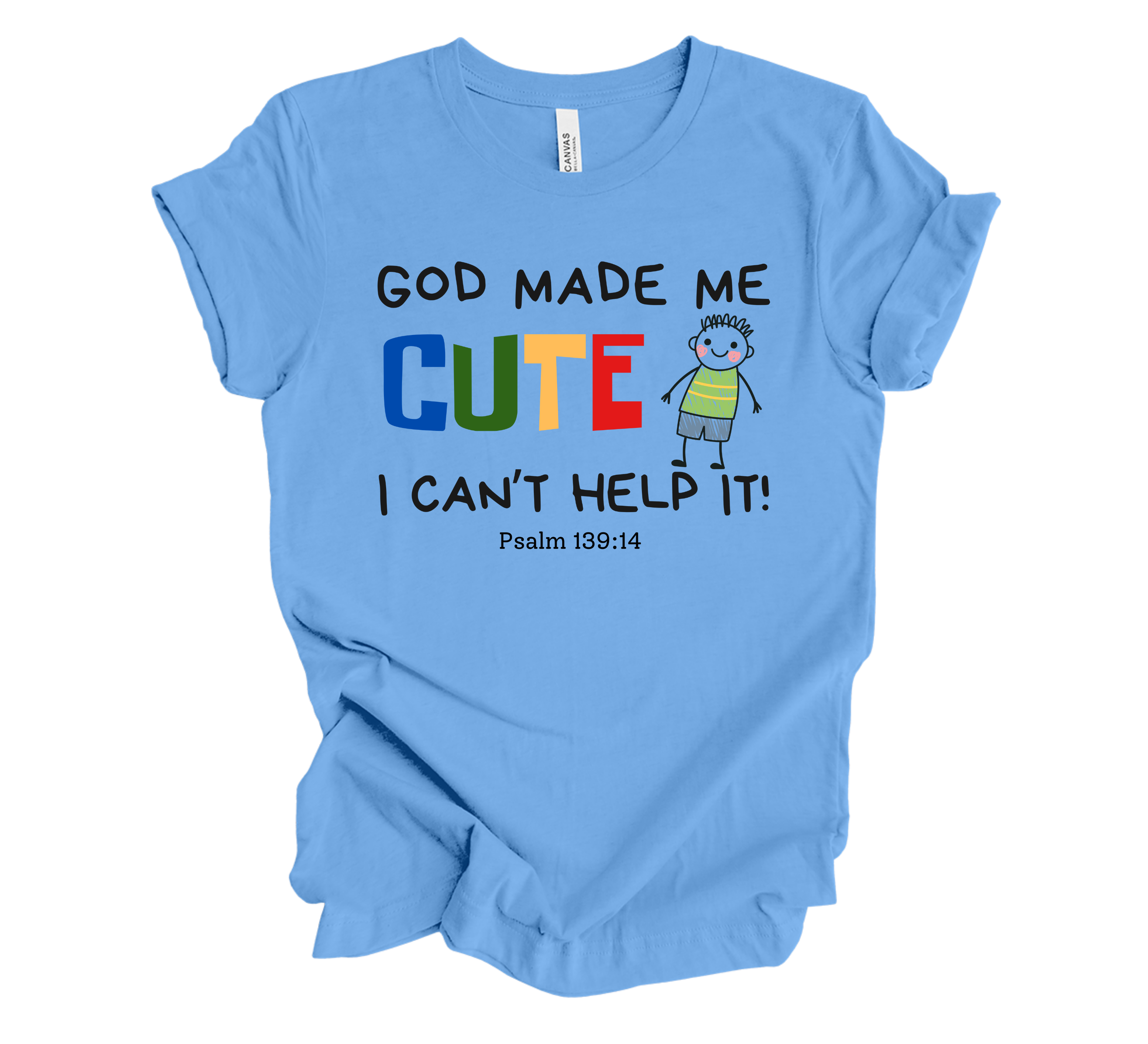 Faith-inspired Childrenswear-"God Made Me Cute" Front and Back Print