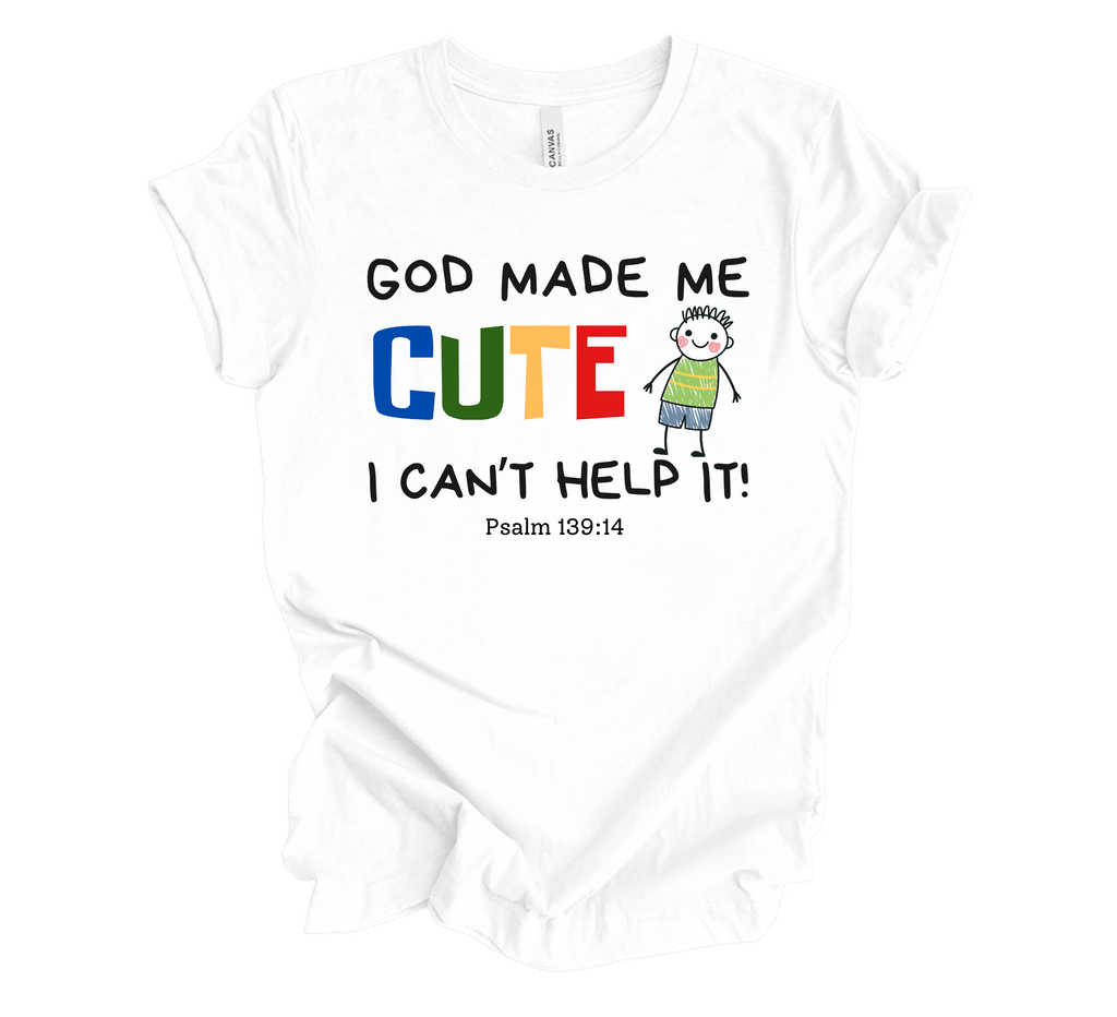 Faith-inspired Childrenswear-"God Made Me Cute" Front and Back Print