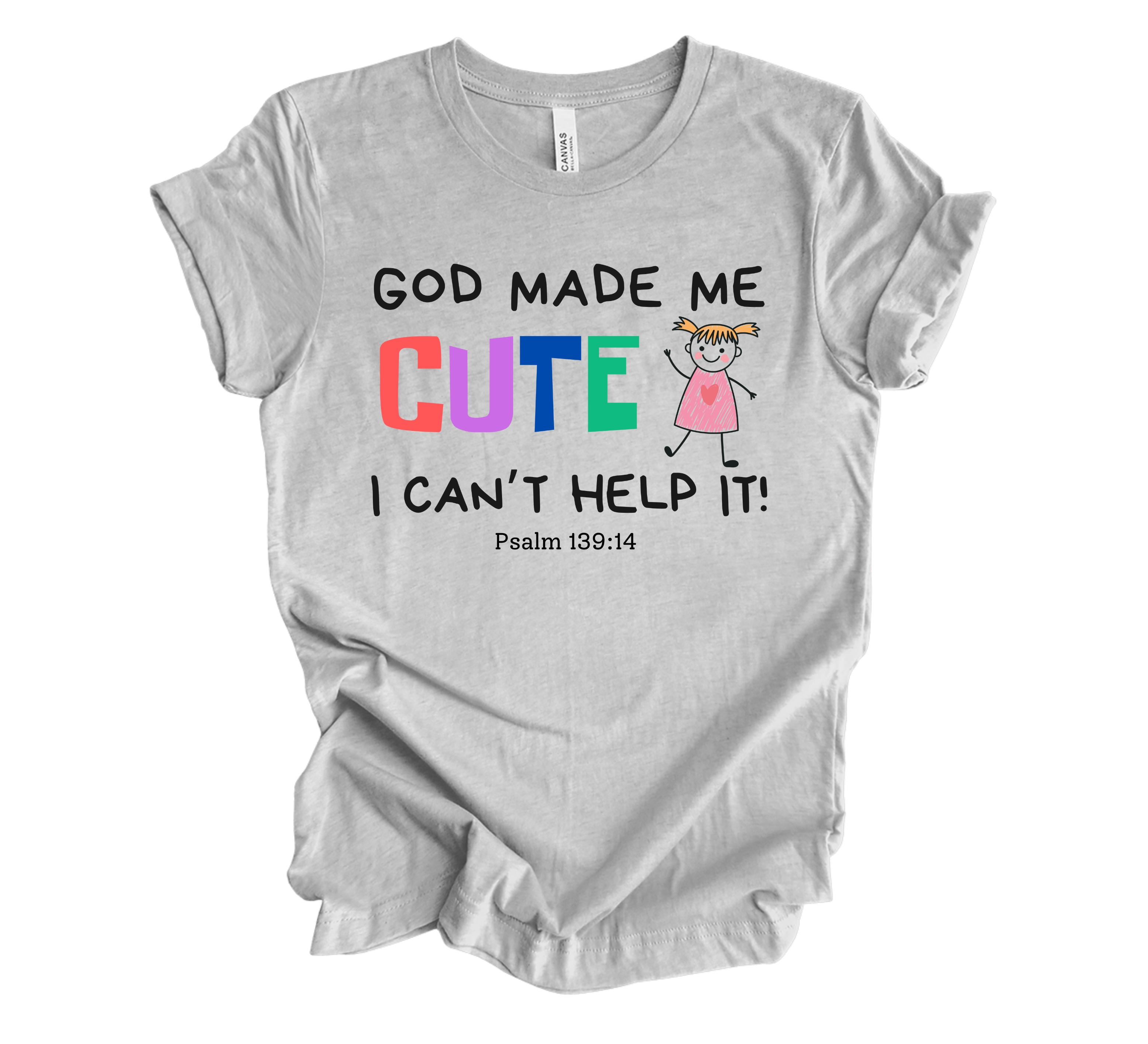 Faith-inspired Childrenswear-"God Made Me Cute" Front and Back Print