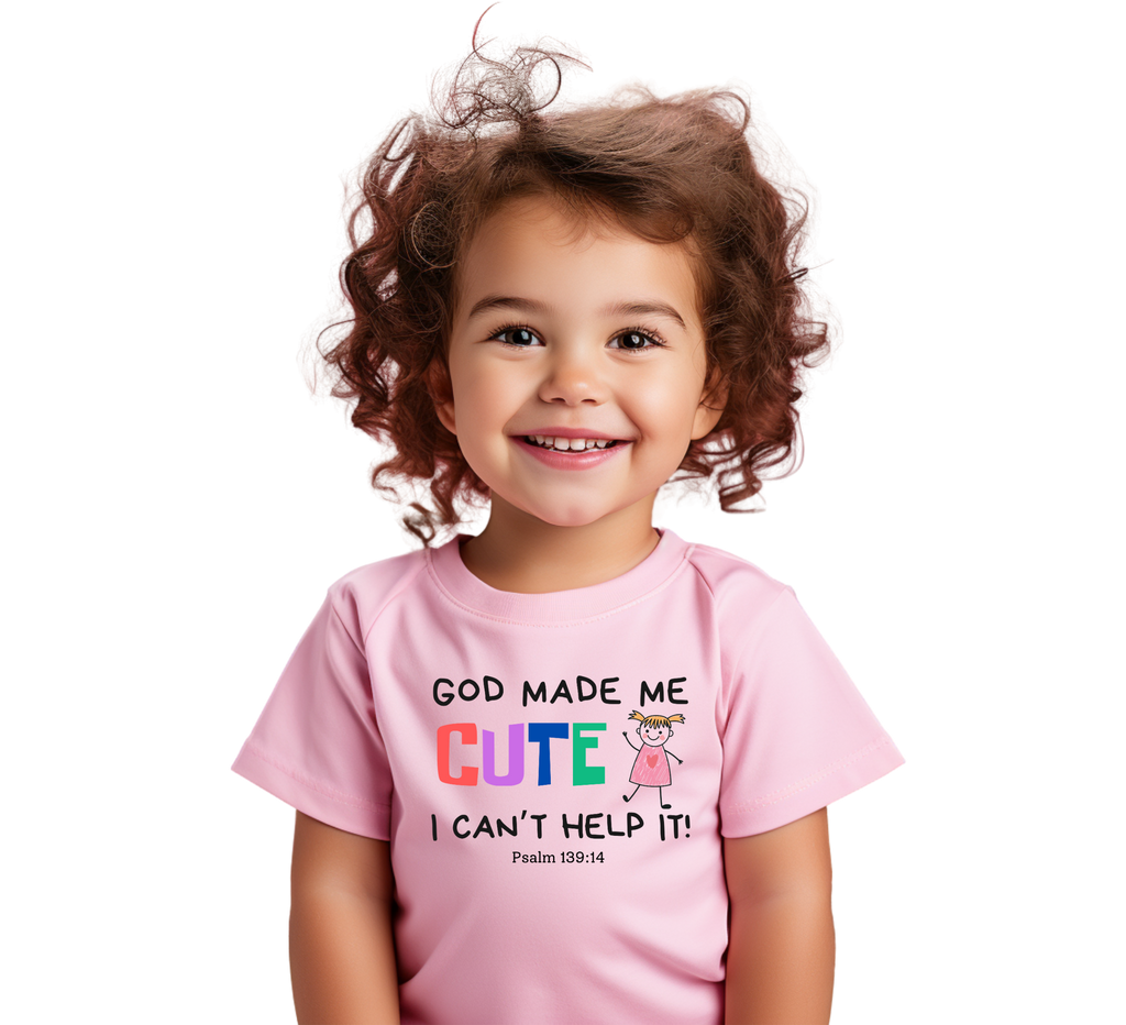Faith-inspired Childrenswear-"God Made Me Cute" Front and Back Print