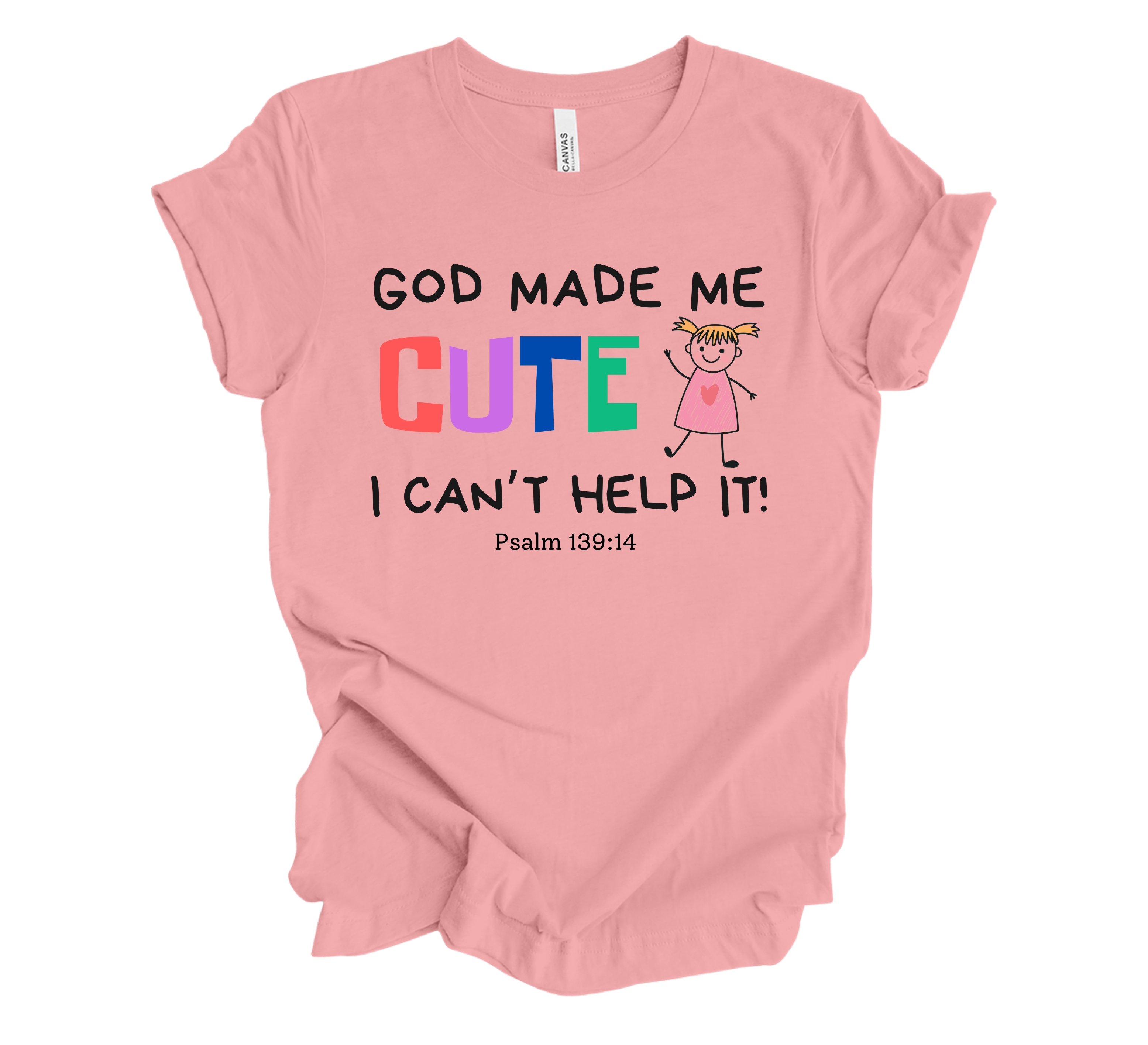 Faith-inspired Childrenswear-"God Made Me Cute" Front and Back Print