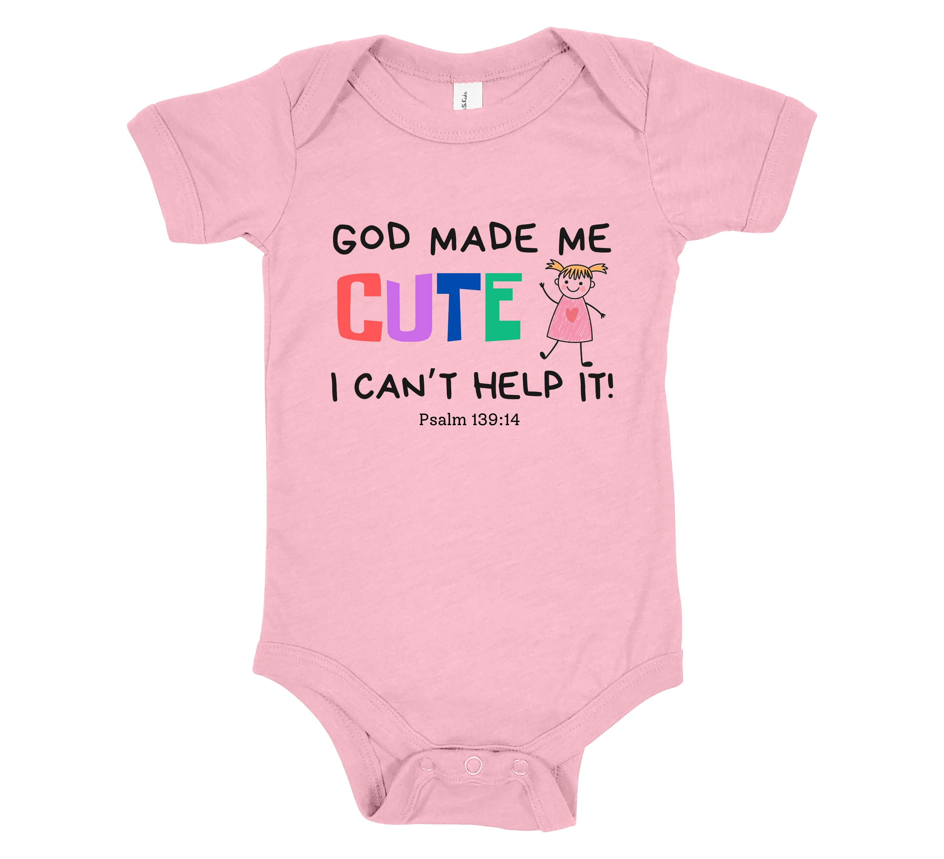 Faith-inspired Childrenswear-"God Made Me Cute" Front and Back Print