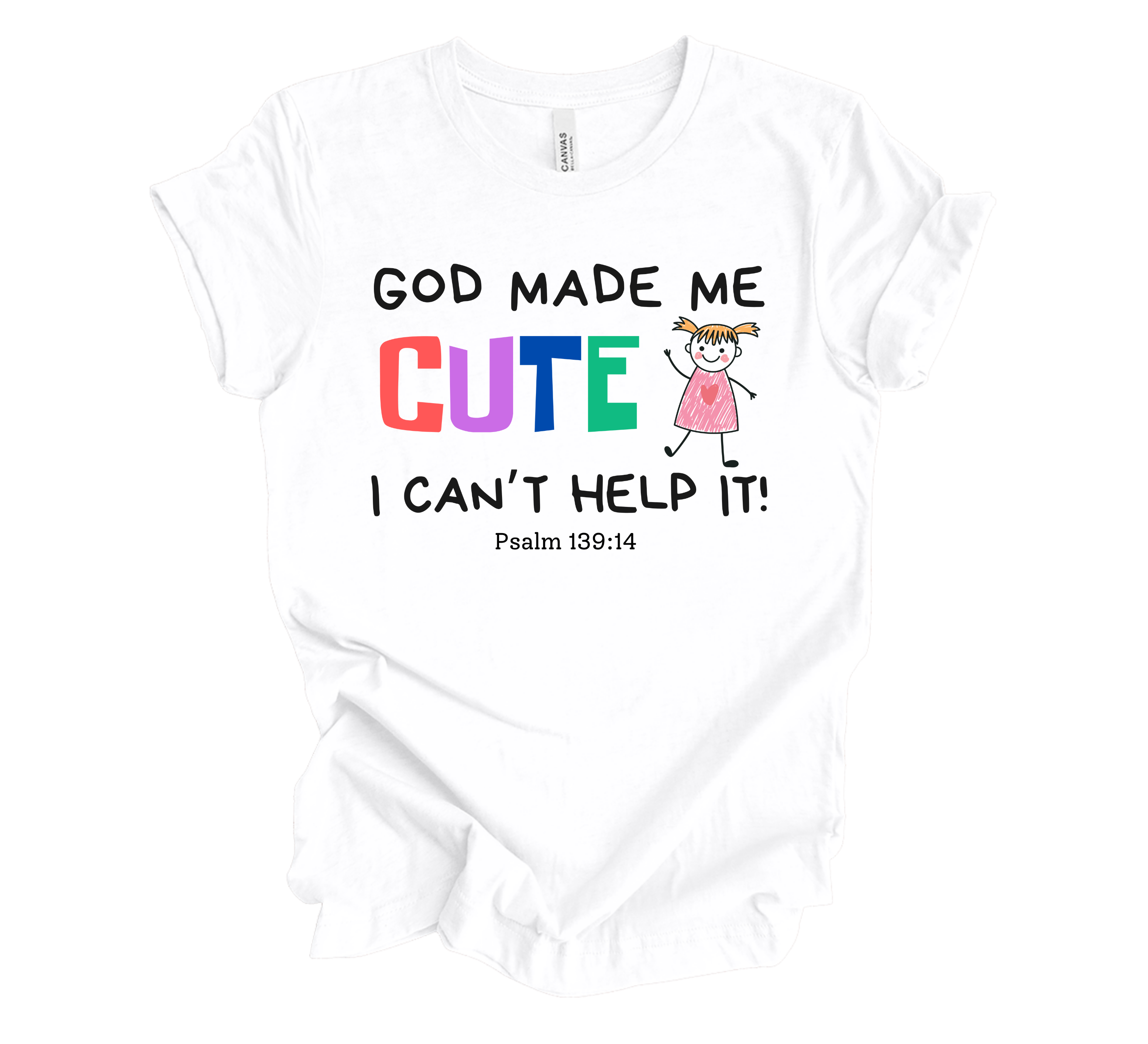 Faith-inspired Childrenswear-"God Made Me Cute" Front and Back Print
